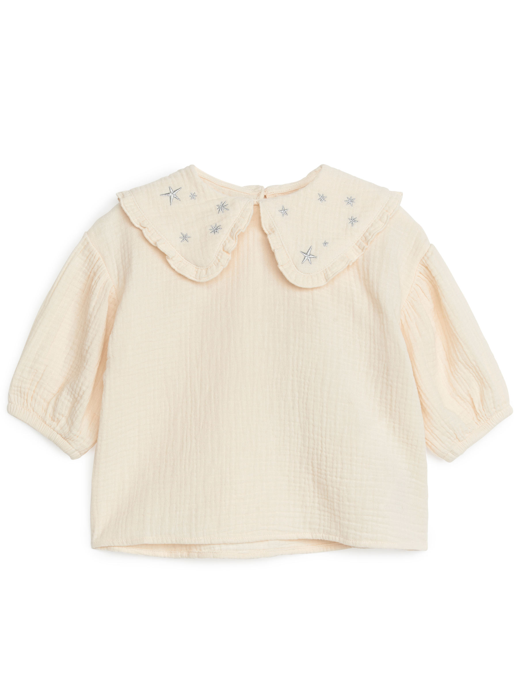 Bluse aus Nesseltuch mit Rüschenkragen - Beige - Oversize - Kinder - StillMedia/DescriptiveStillLife - 2