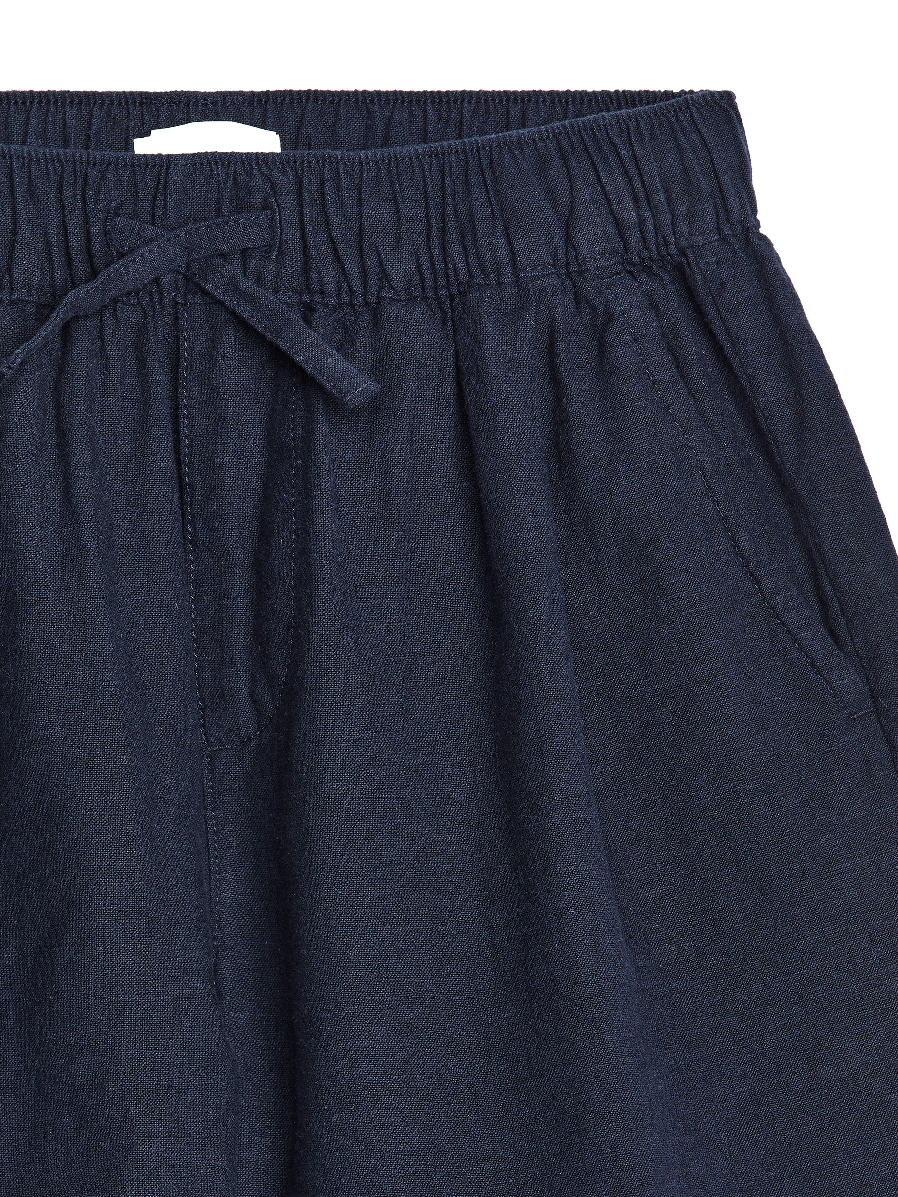Cotton-Linen Shorts - Dark Blue - Regular fit - Children - StillMedia/DescriptiveDetail - 1