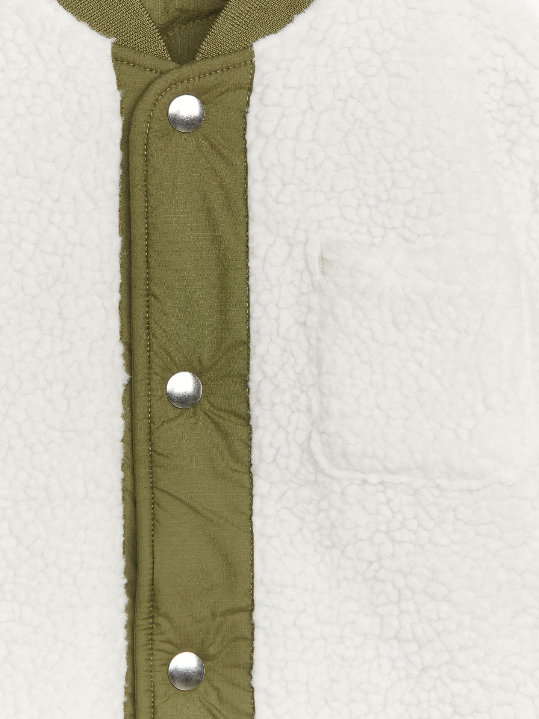 Reversible Quilt Pile Jacket - Green/White - Children - StillMedia/DescriptiveDetail - 5