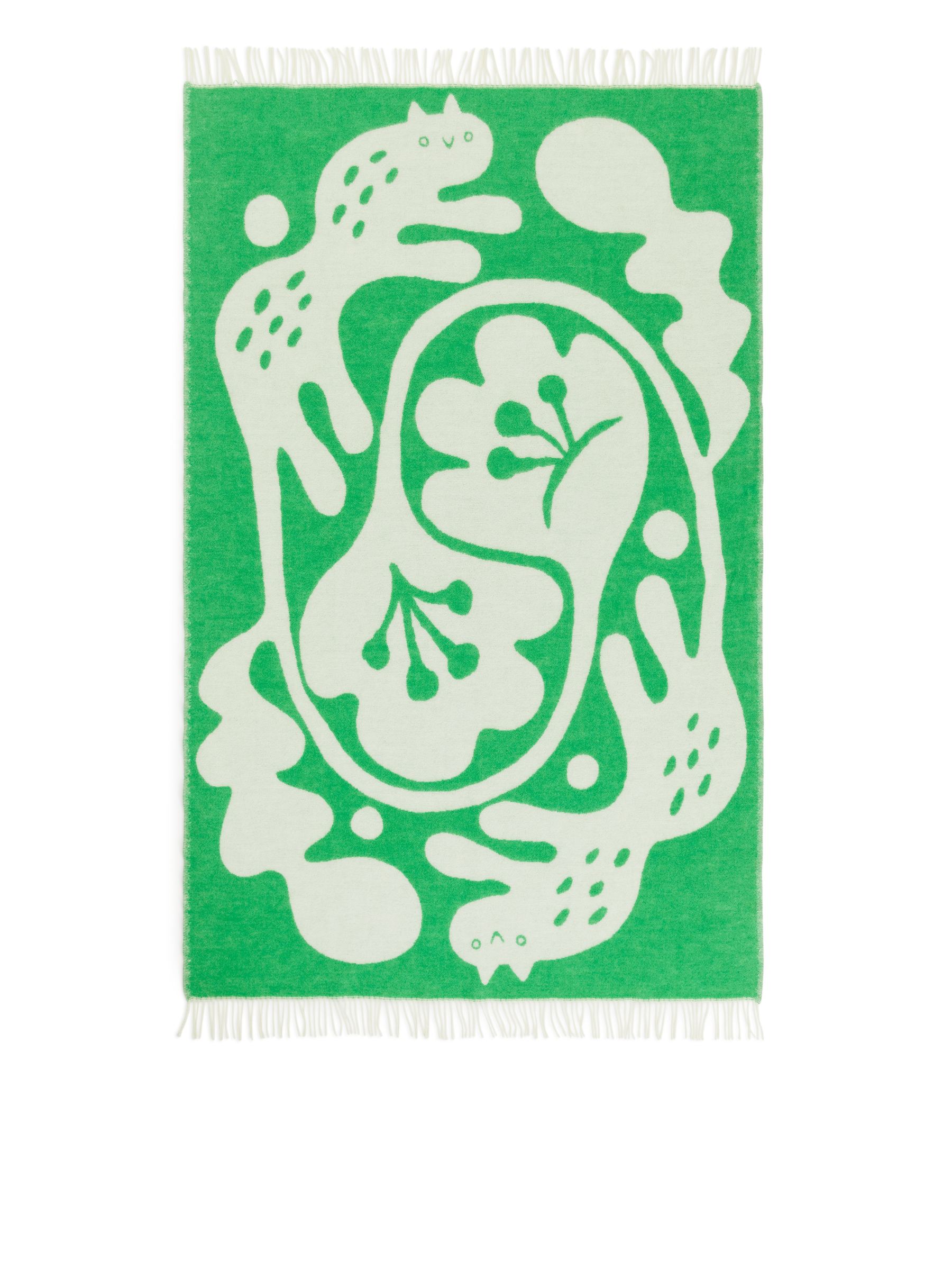 Manta de lana Takashi Tsushima - Verde/blanco - Homeware - StillMedia/DescriptiveStillLife - 3