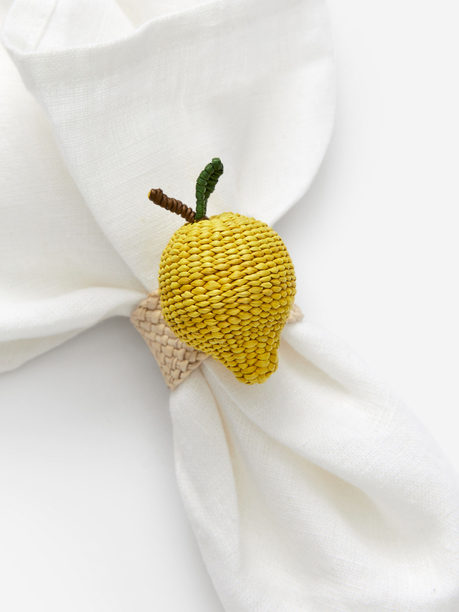GUANABANA Napkin Ring - Off White/Yellow - Homeware - StillMedia/DescriptiveDetail - 3