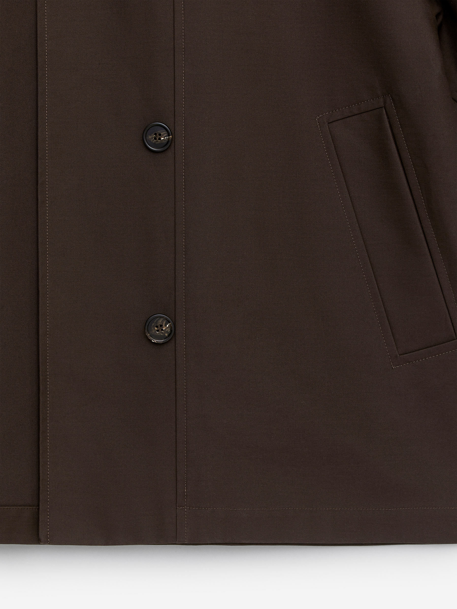 Cotton Jacket - Dark Brown - Loose fit - Women - StillMedia/DescriptiveDetail - 3