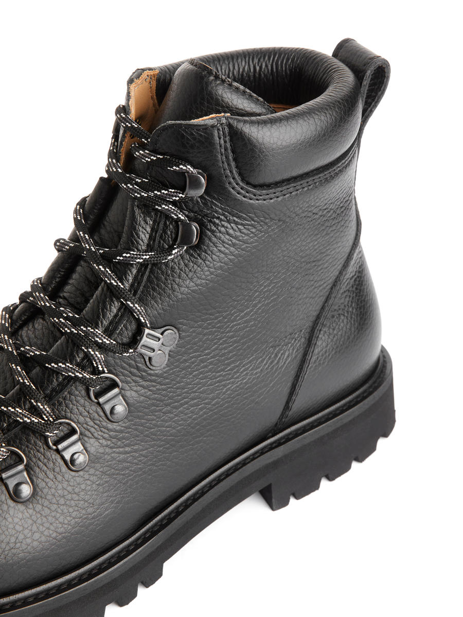 Leather Hiking Boots-#272628-13528