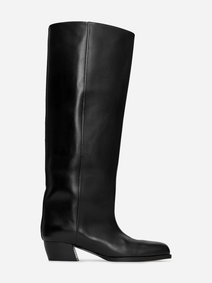 Knee-High Leather Boots-#272628-13147