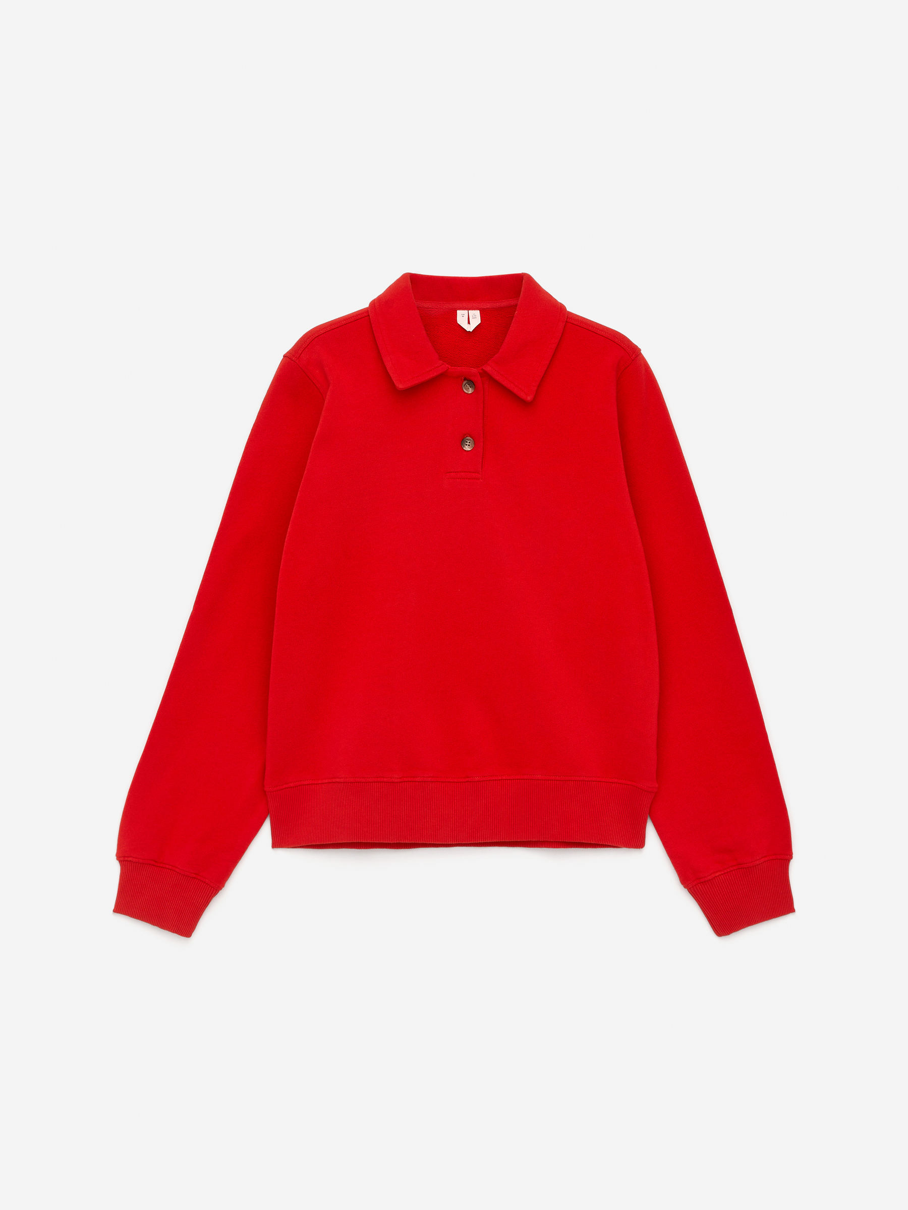 Terry Polo Shirt-Red-14875