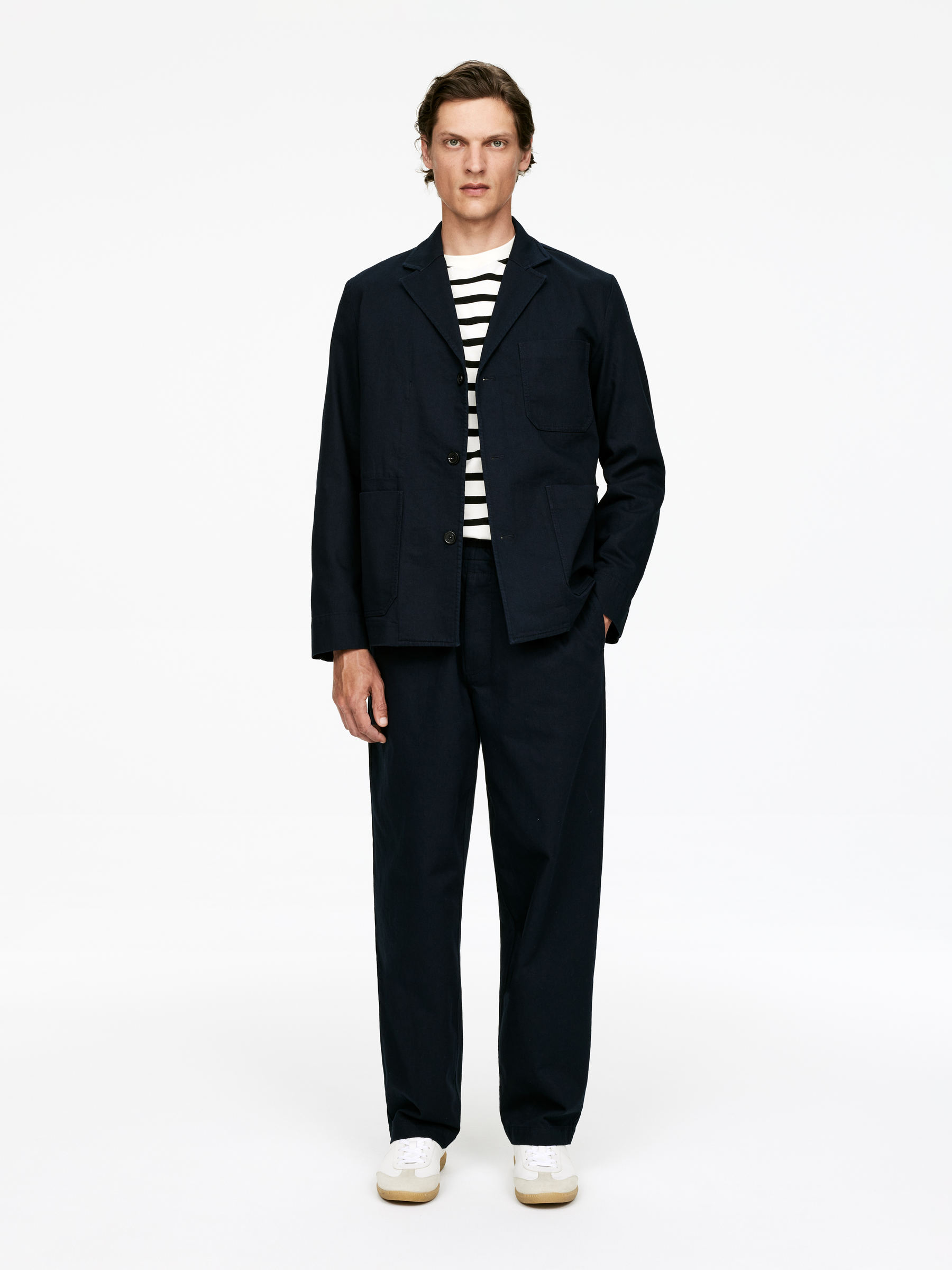 Cotton Linen Blazer-#272930-8377