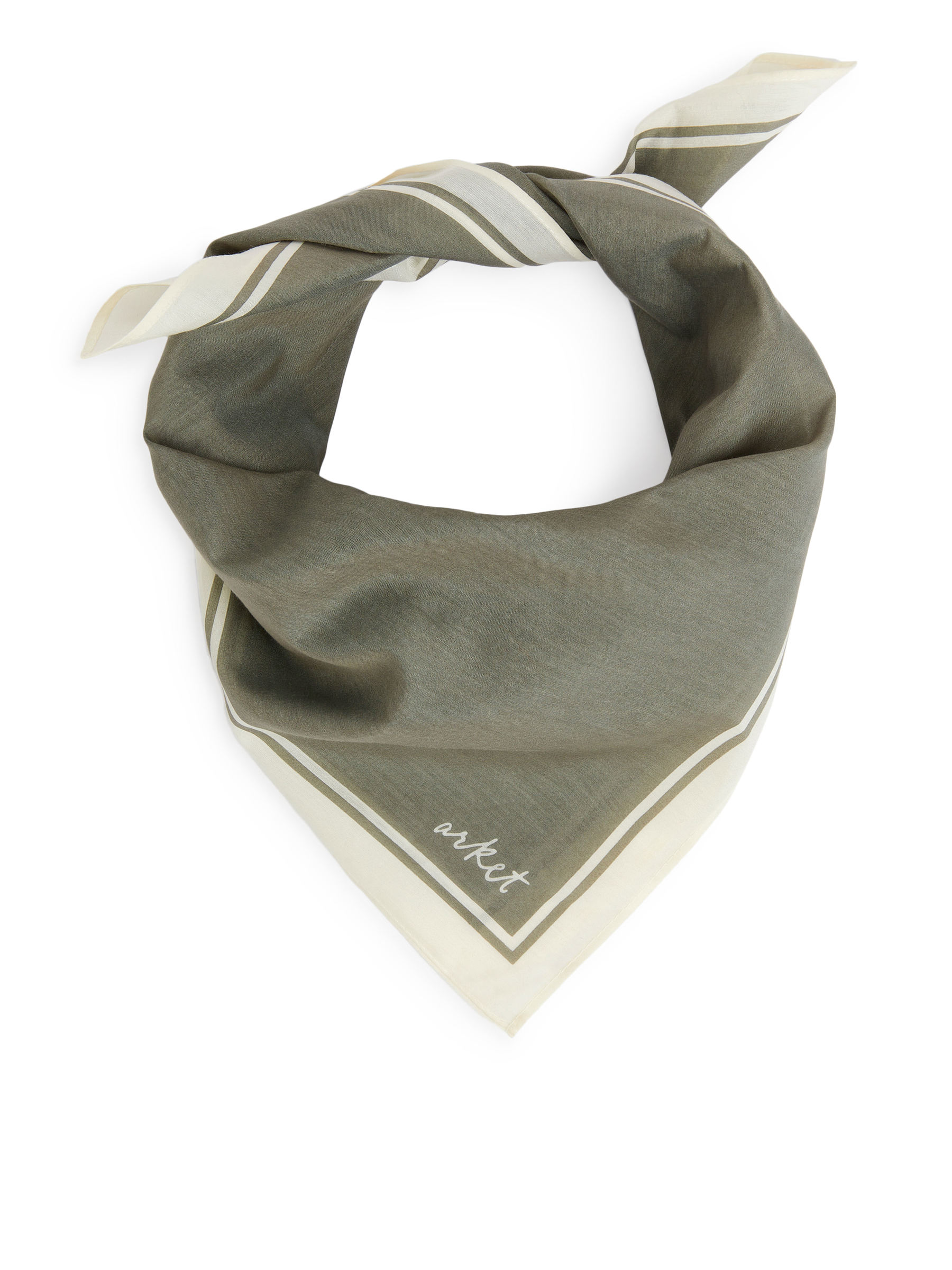 Bandana de seda de algodón - Topo/blanco roto - Men - StillMedia/DescriptiveStillLife - 1