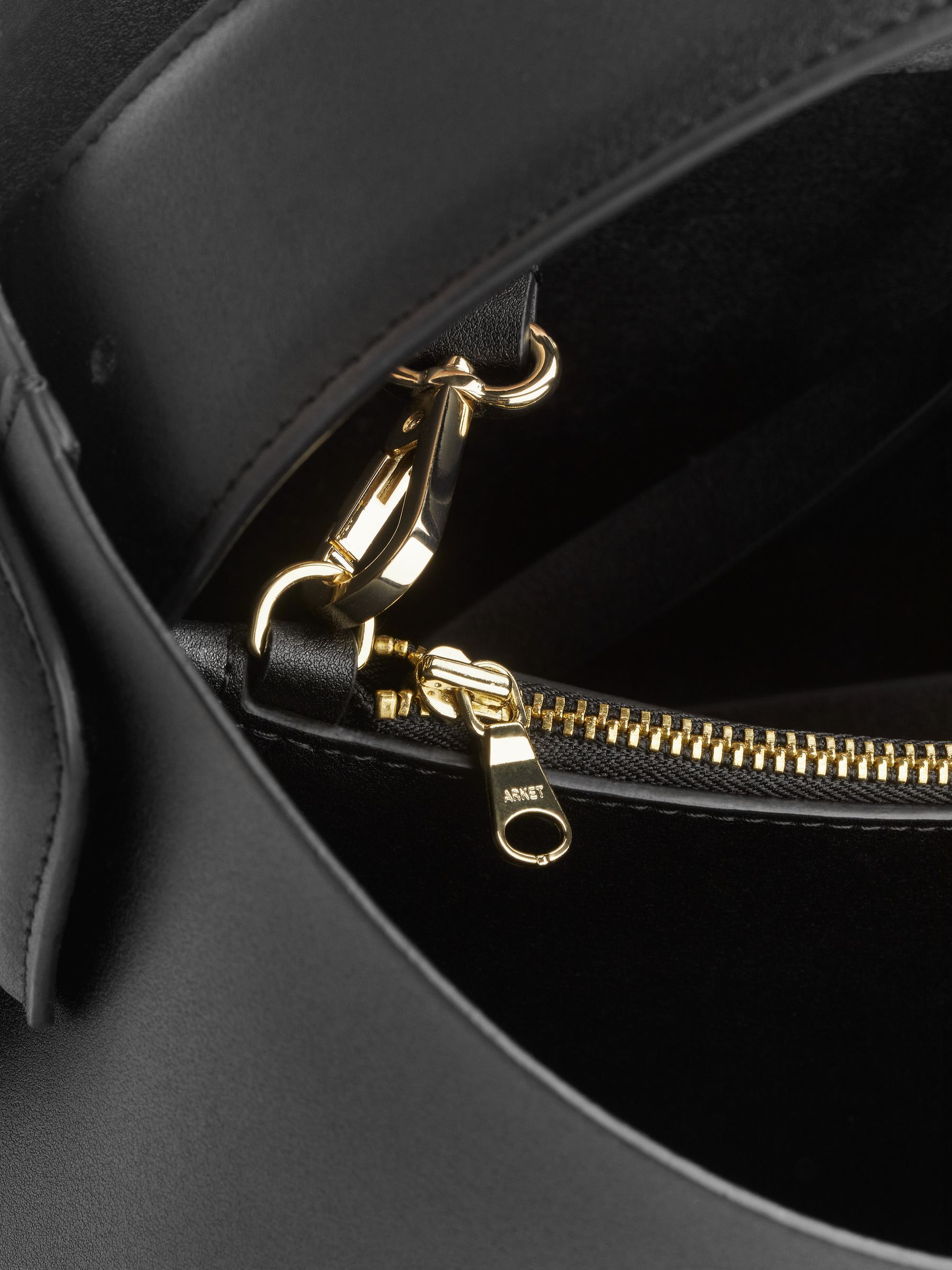 Umhängetasche aus festem Leder - Schwarz - Damen - StillMedia/DescriptiveDetail - 3