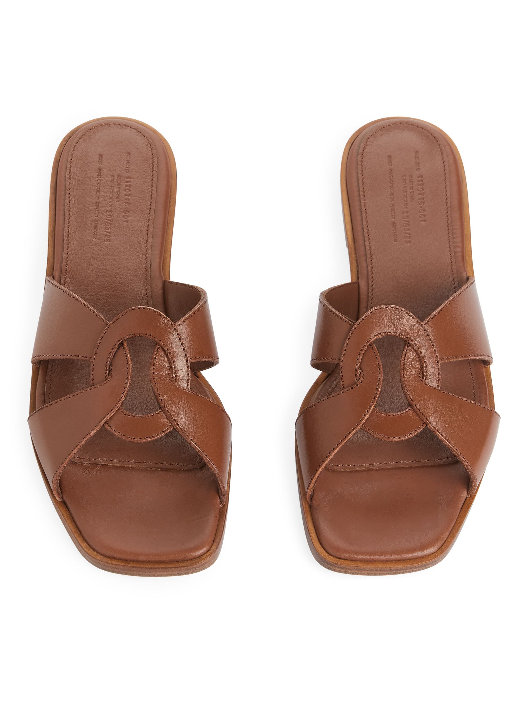 Sandali slip in bassi in pelle - Marrone - Women - StillMedia/DescriptiveStillLife - 1