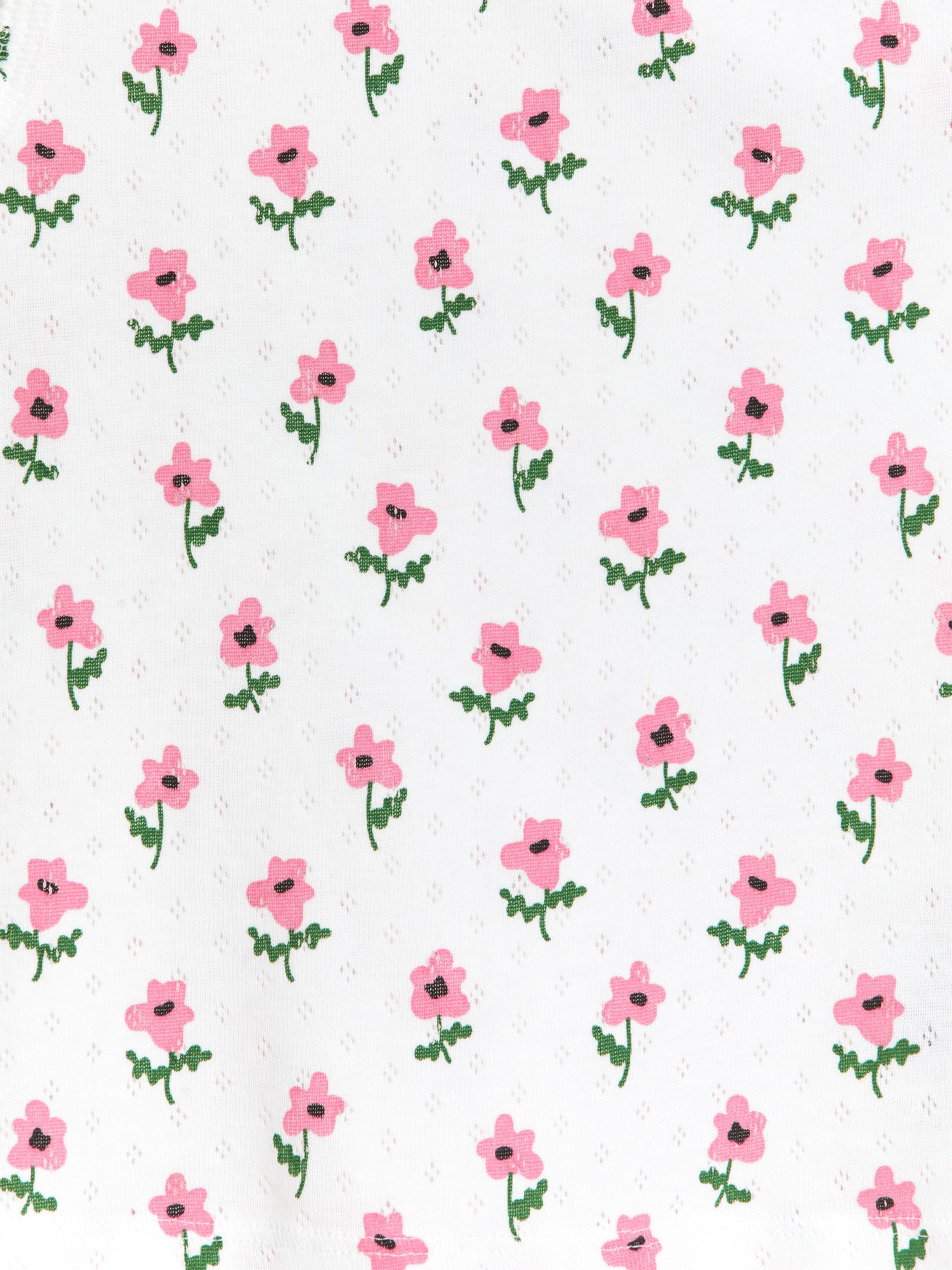 Ensemble pyjama en pointelle - Blanc / Fleuri - Regular fit - Enfant - StillMedia/DescriptiveDetail - 2