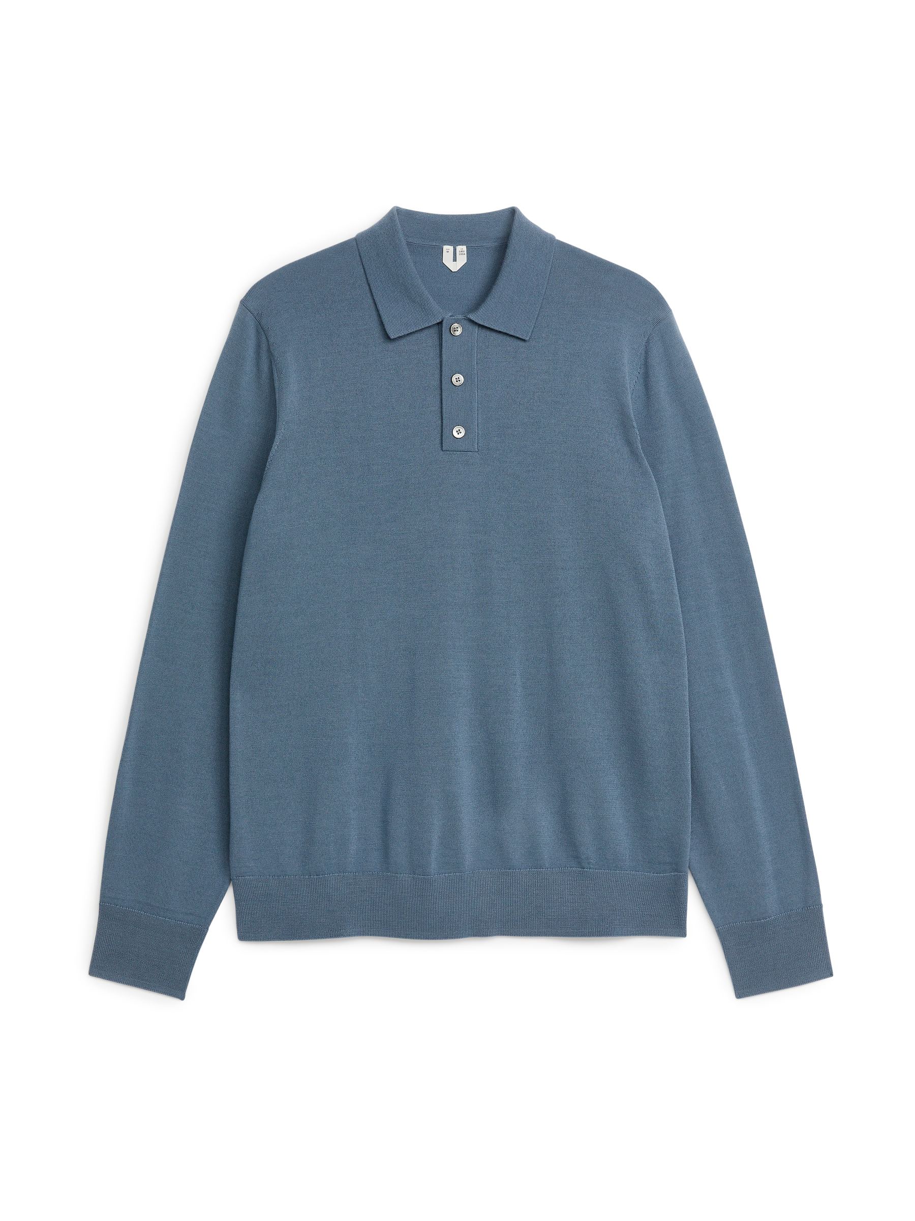 Polopullover aus Merinowolle - Taubenblau - Regular Fit - Herren - StillMedia/DescriptiveStillLife - 1