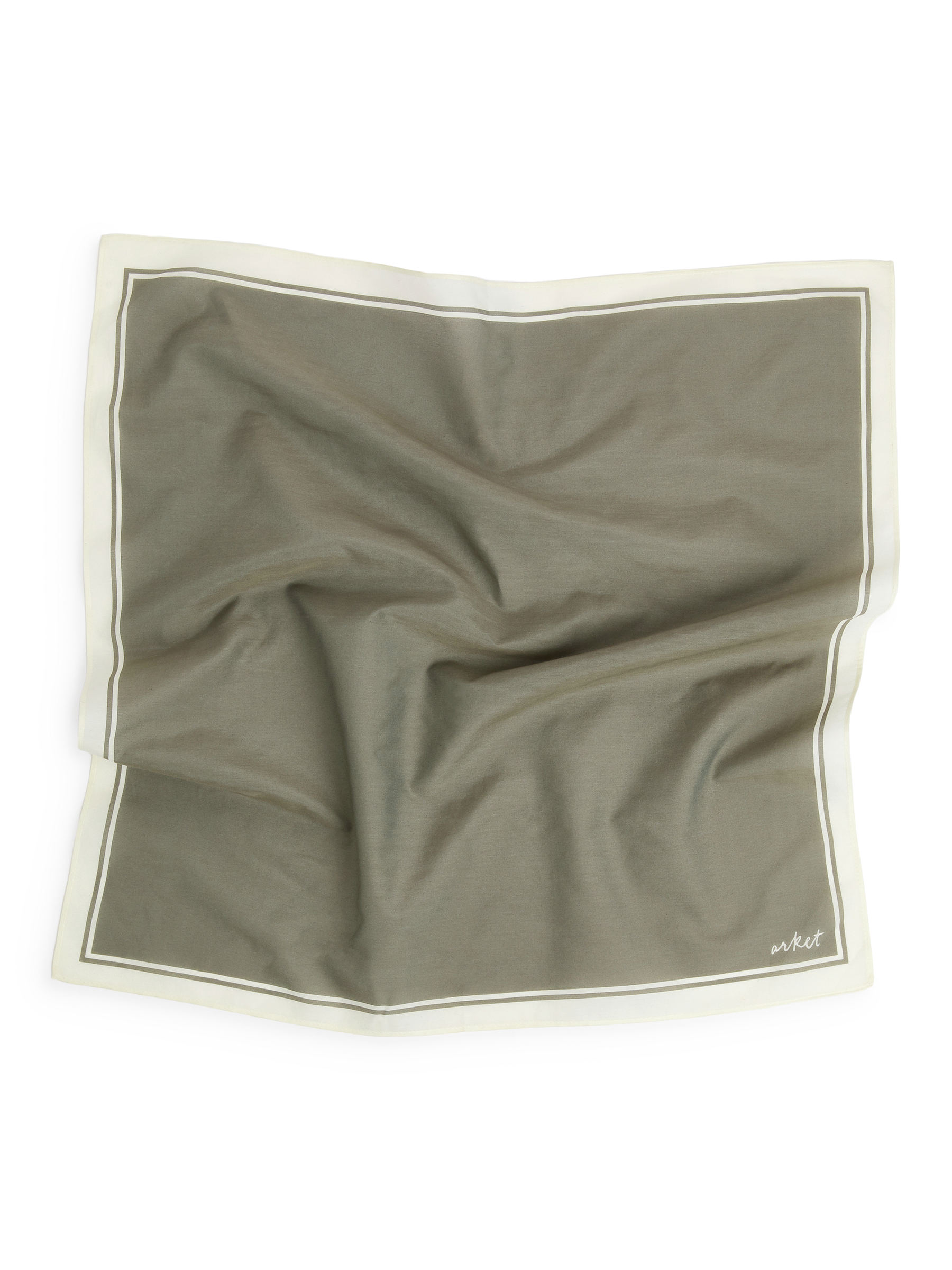 Bandana de seda de algodón - Topo/blanco roto - Men - StillMedia/DescriptiveStillLife - 3