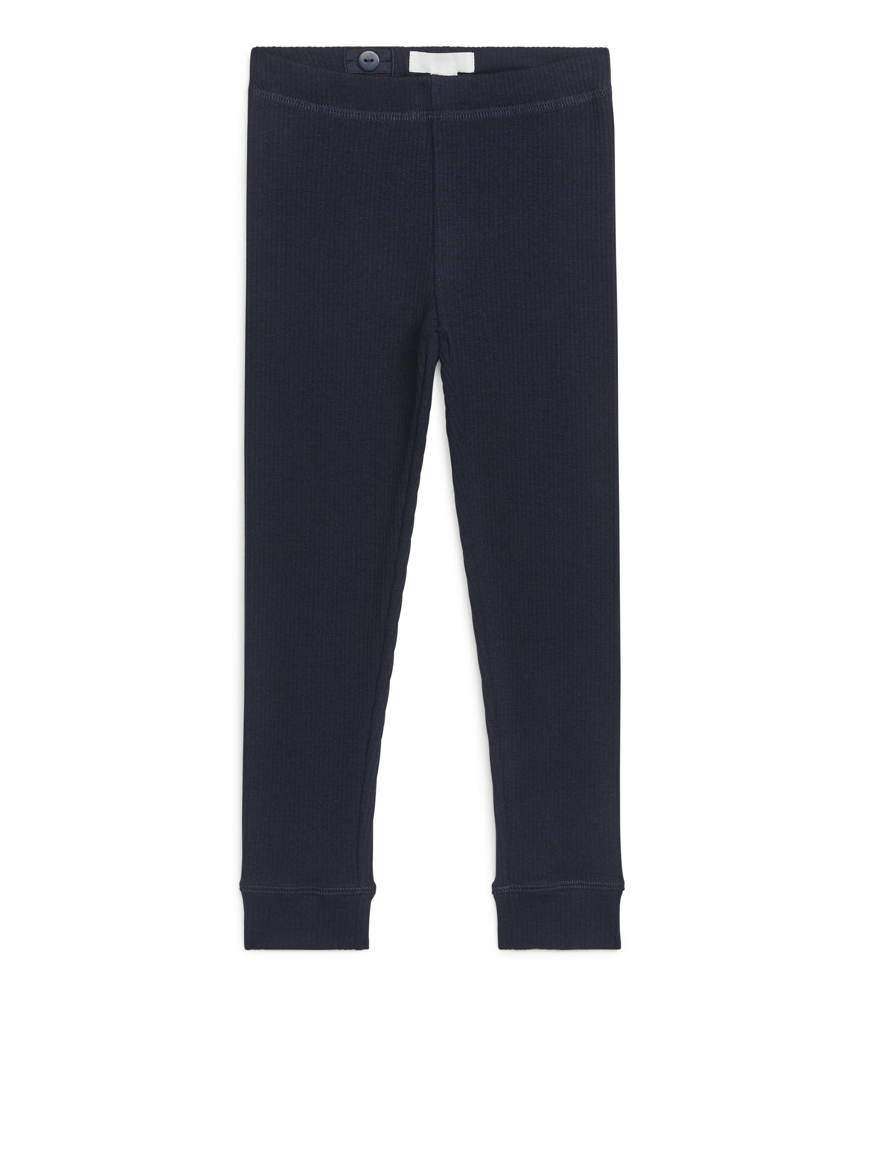 Ribbed Cotton Tencel Leggings - Dark Blue - Children - StillMedia/DescriptiveStillLife - 3