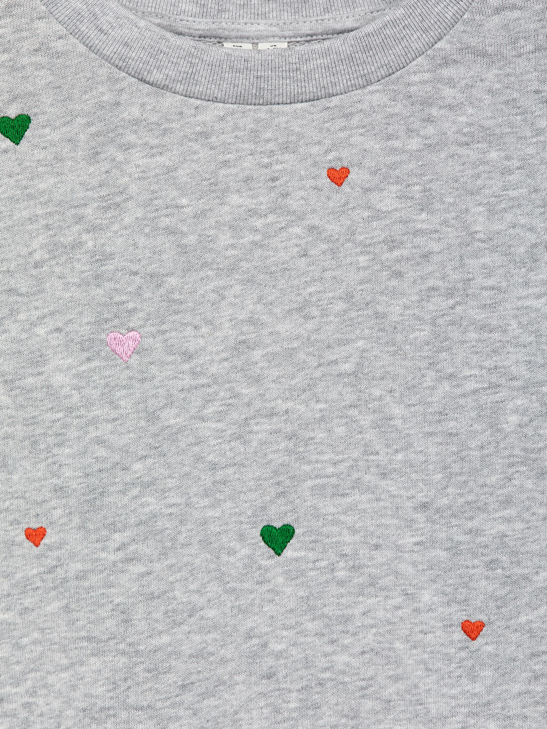 Embroidered Sweatshirt - Grey Melange - Oversized - Children - StillMedia/DescriptiveDetail - 1