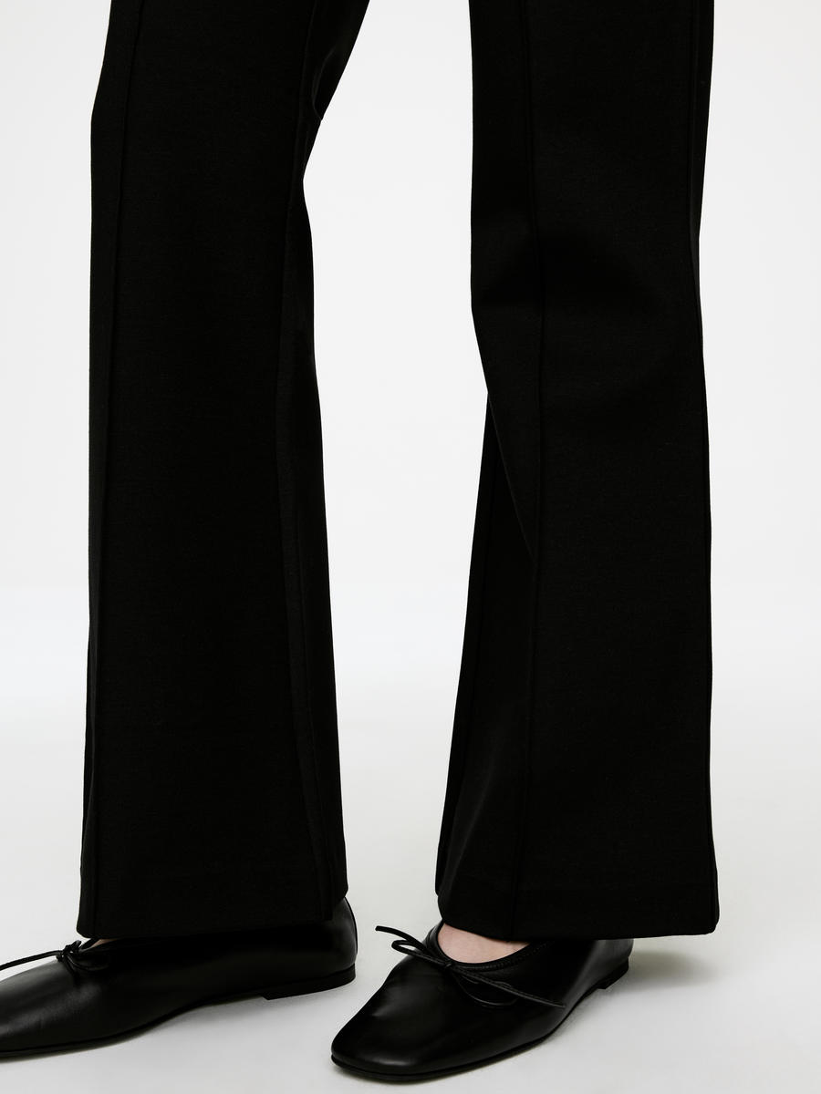 Pantalon taille haute à pinces-#272628-13586