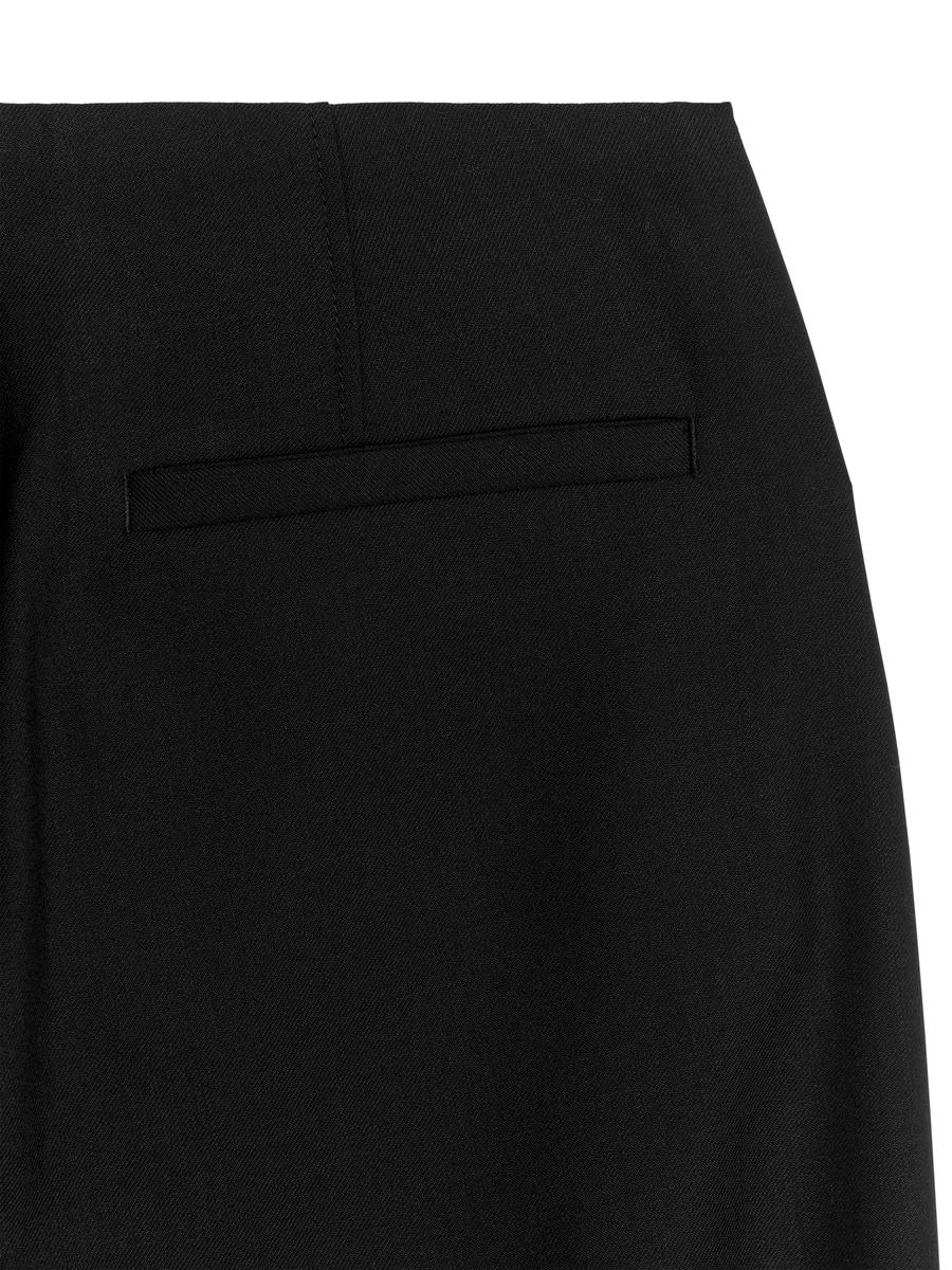 Wool Blend Twill Trousers-#272628-5468