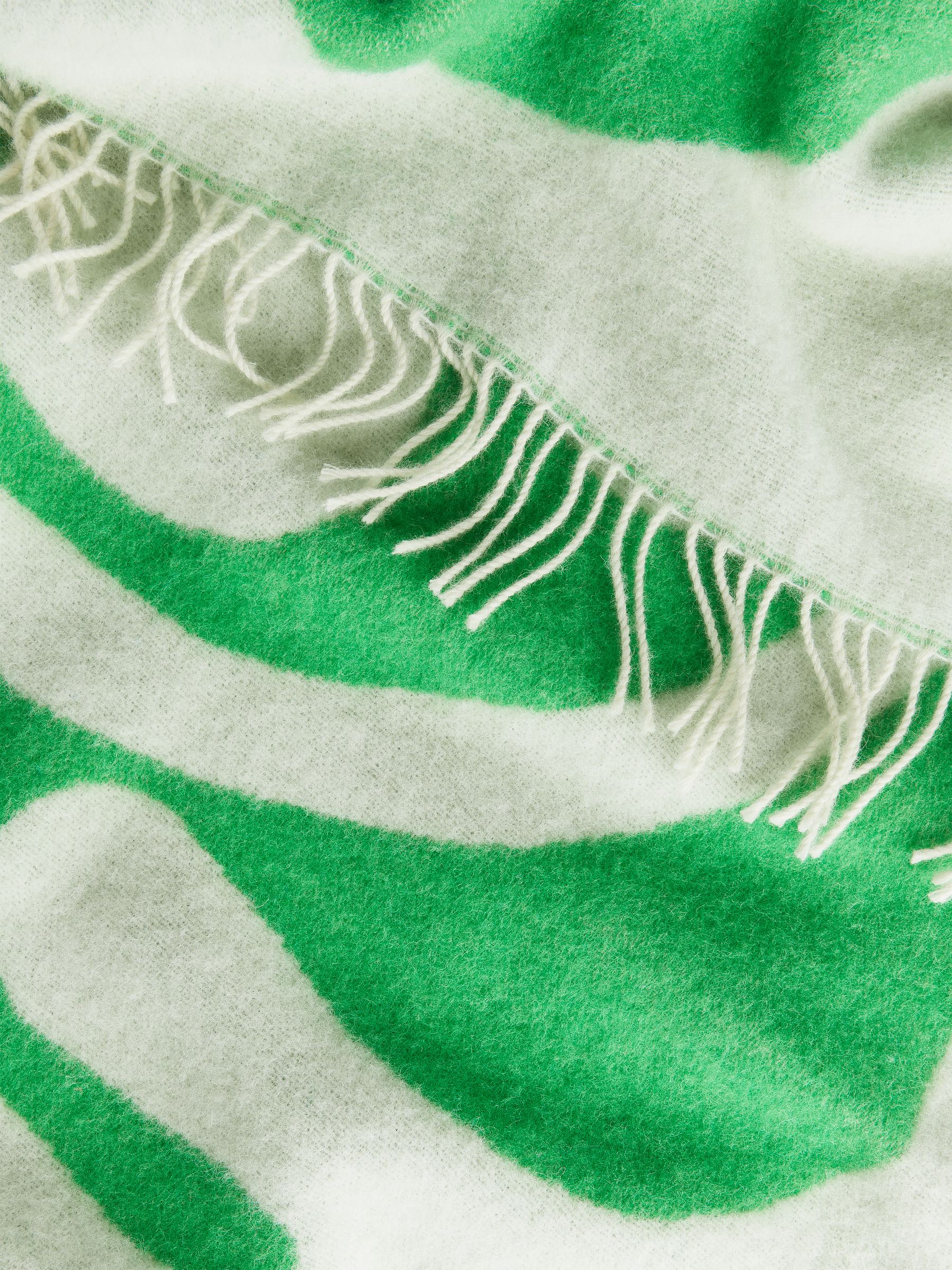 Manta de lana Takashi Tsushima - Verde/blanco - Homeware - StillMedia/DescriptiveDetail - 2