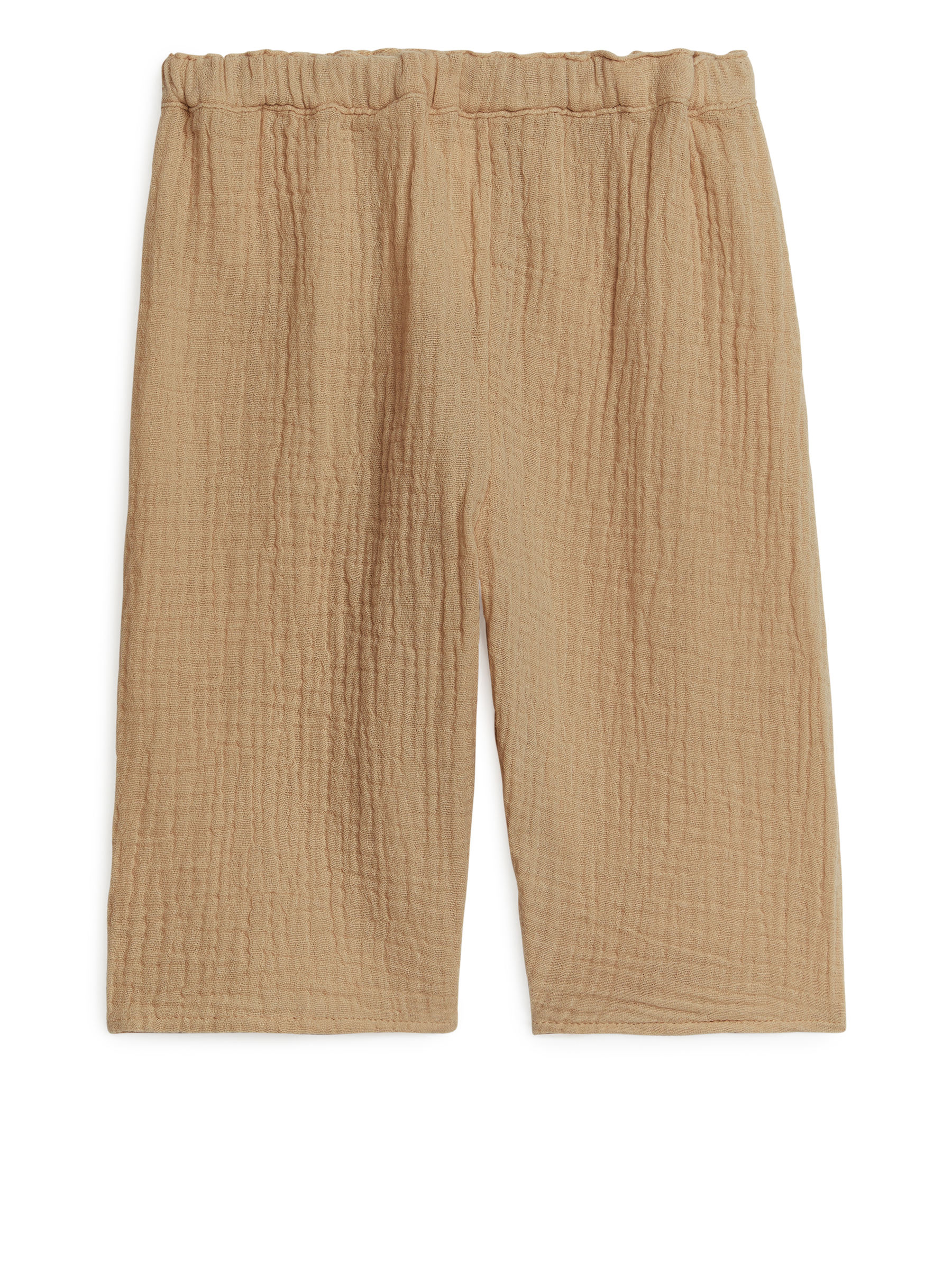 Cotton Muslin Trousers-#987E60-4900