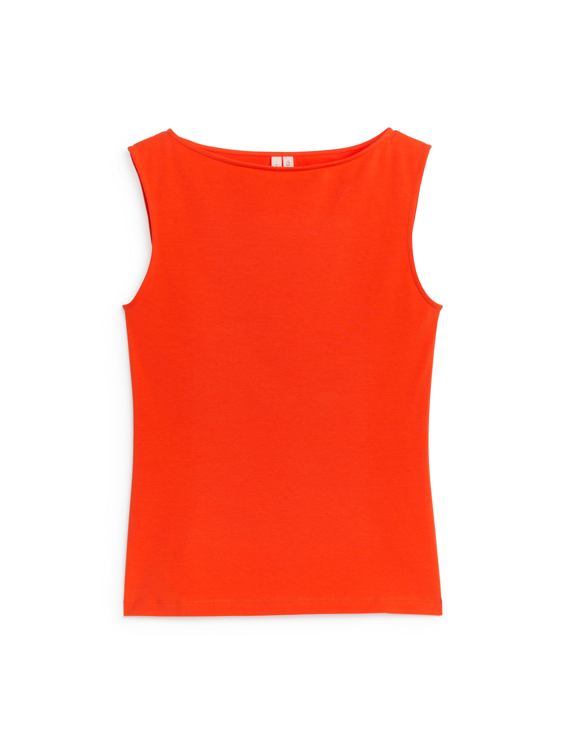 Top sin mangas de tipo deportivo con cuello barco - Naranja brillante - Corte estándar - Women - StillMedia/DescriptiveStillLife - 1
