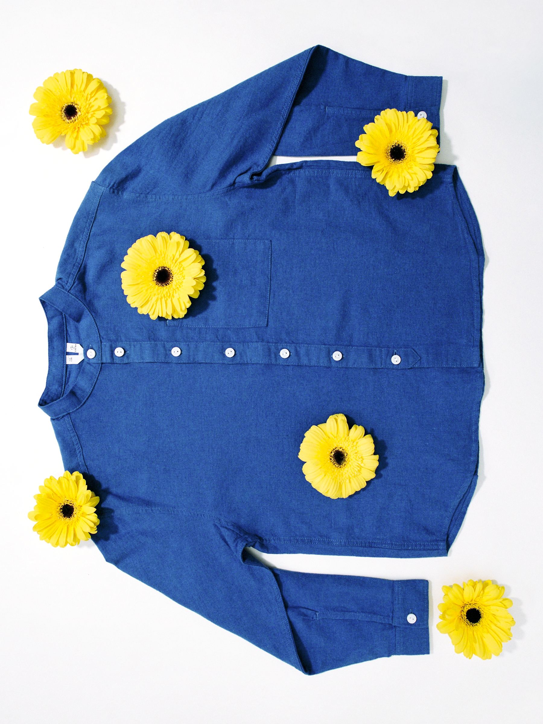 Linen Grandpa Shirt - Blue - Loose fit - Children - StillMedia/Environmental - 1