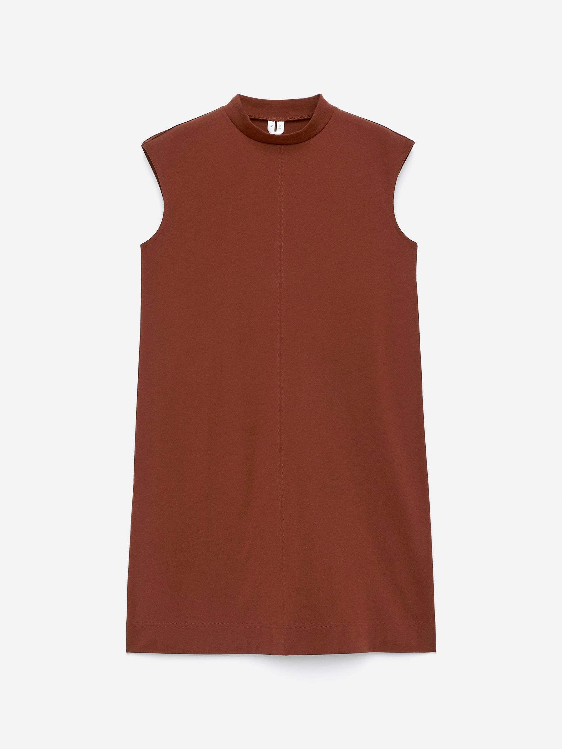 Cap-Sleeve Mini Dress-#5D342C-15945