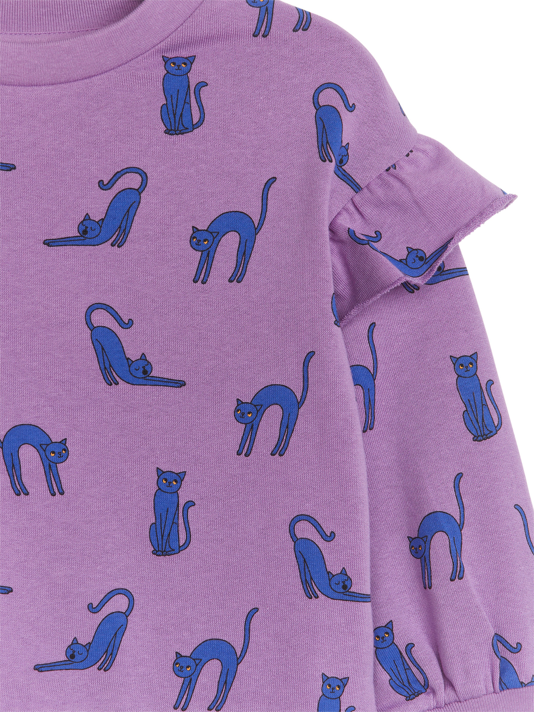 Sweatshirt mit Rüschen - Flieder/Katzen - Relaxed Fit - Children - StillMedia/DescriptiveDetail - 4