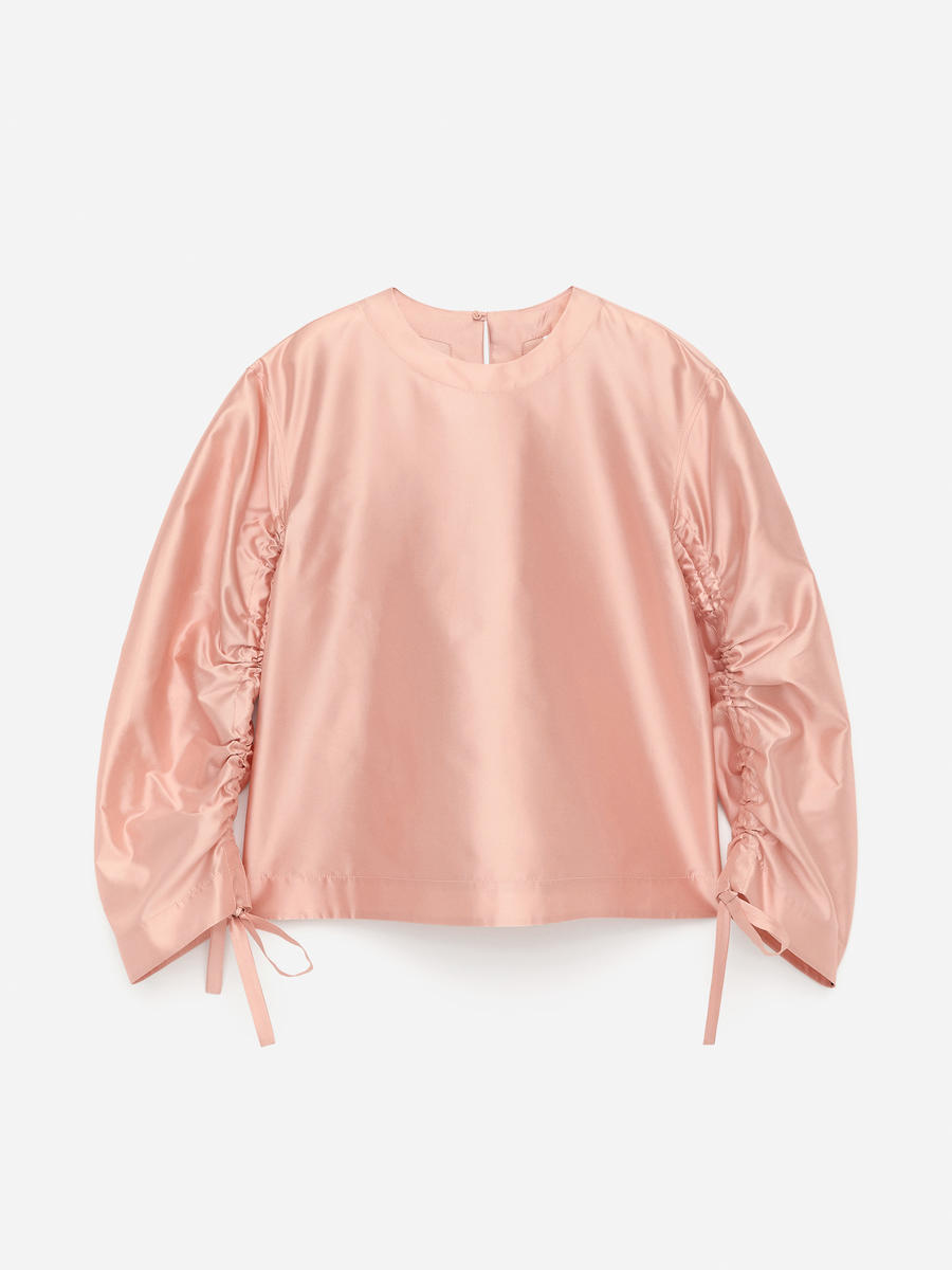 ARKET Women's  Puff Sleeve Blouse Pink,  size 42