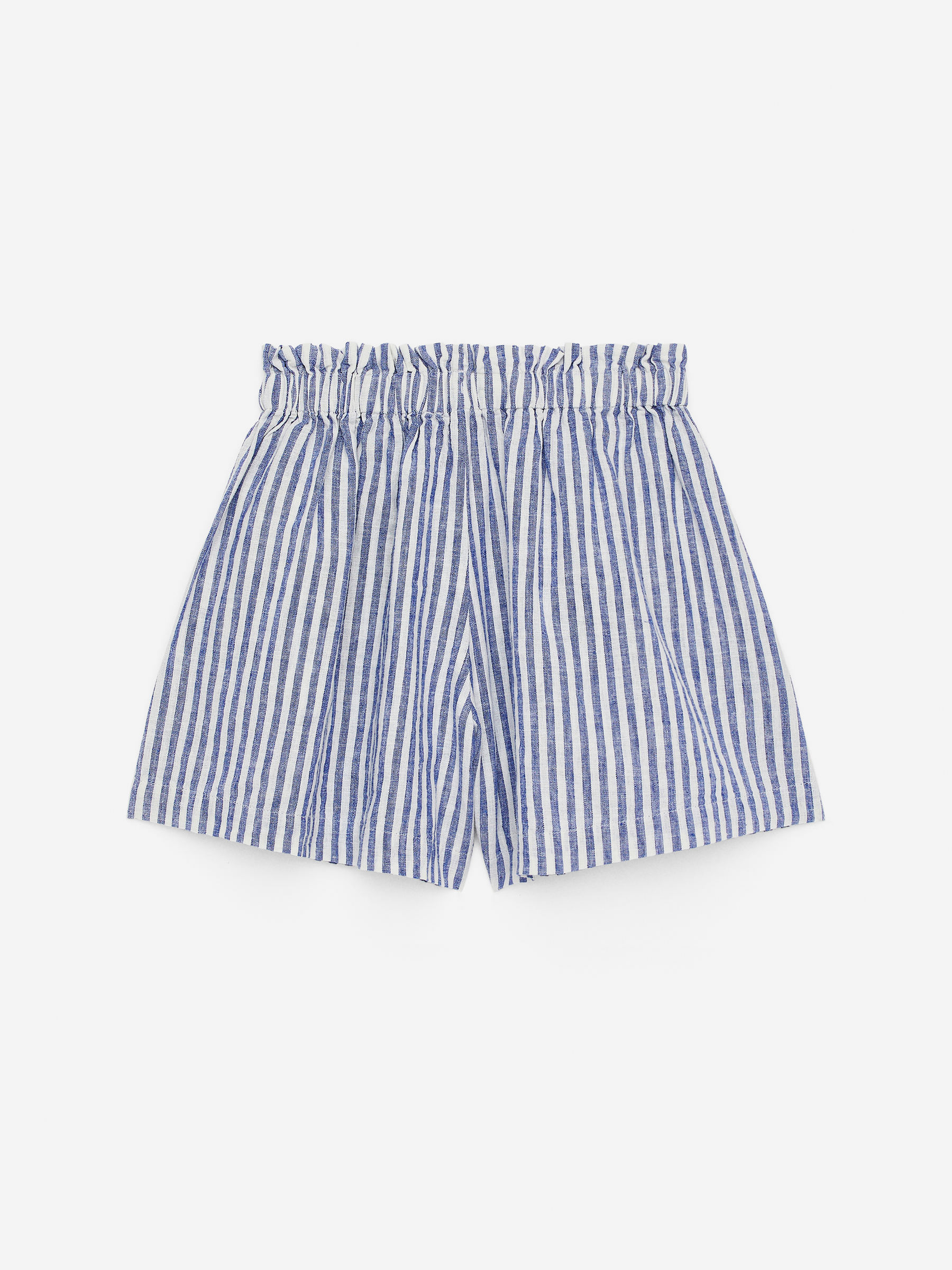 Wide Linen Shorts - Blue/White - Relaxed fit - Children - StillMedia/DescriptiveStillLife - 3