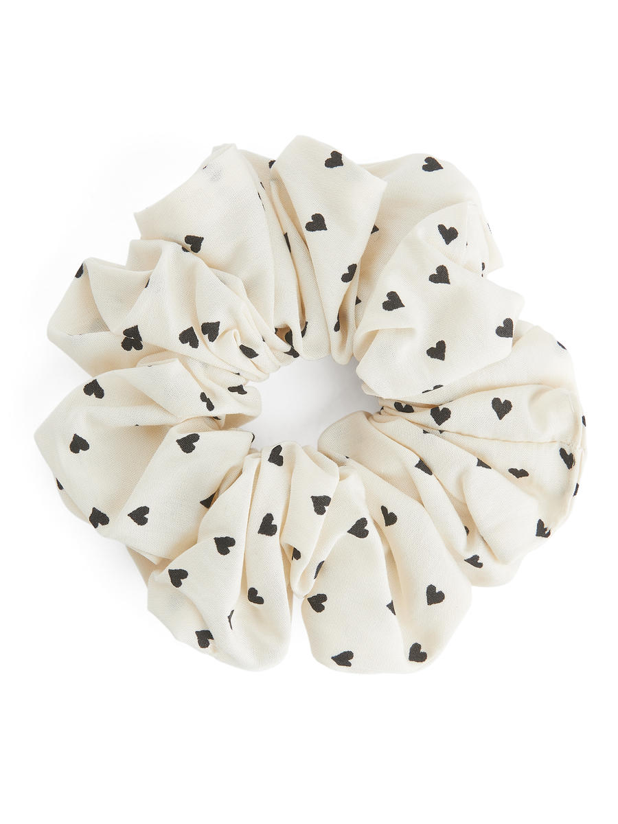 Bedrucktes Scrunchie-#DCD6C7-13648