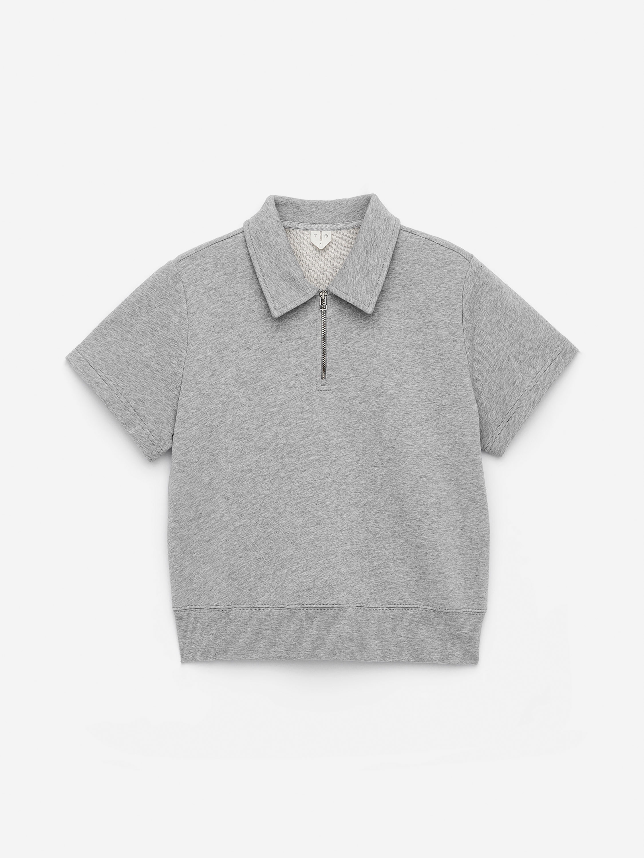 【WONDER WONDER】Rake Terry Collar Cropped Short Sleeve T 99a3532eba3bdd570723cbd9153a10