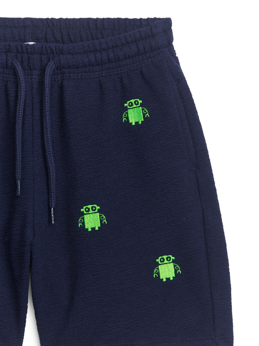 Sweatshorts mit Roboterstickerei-#23263B-4264