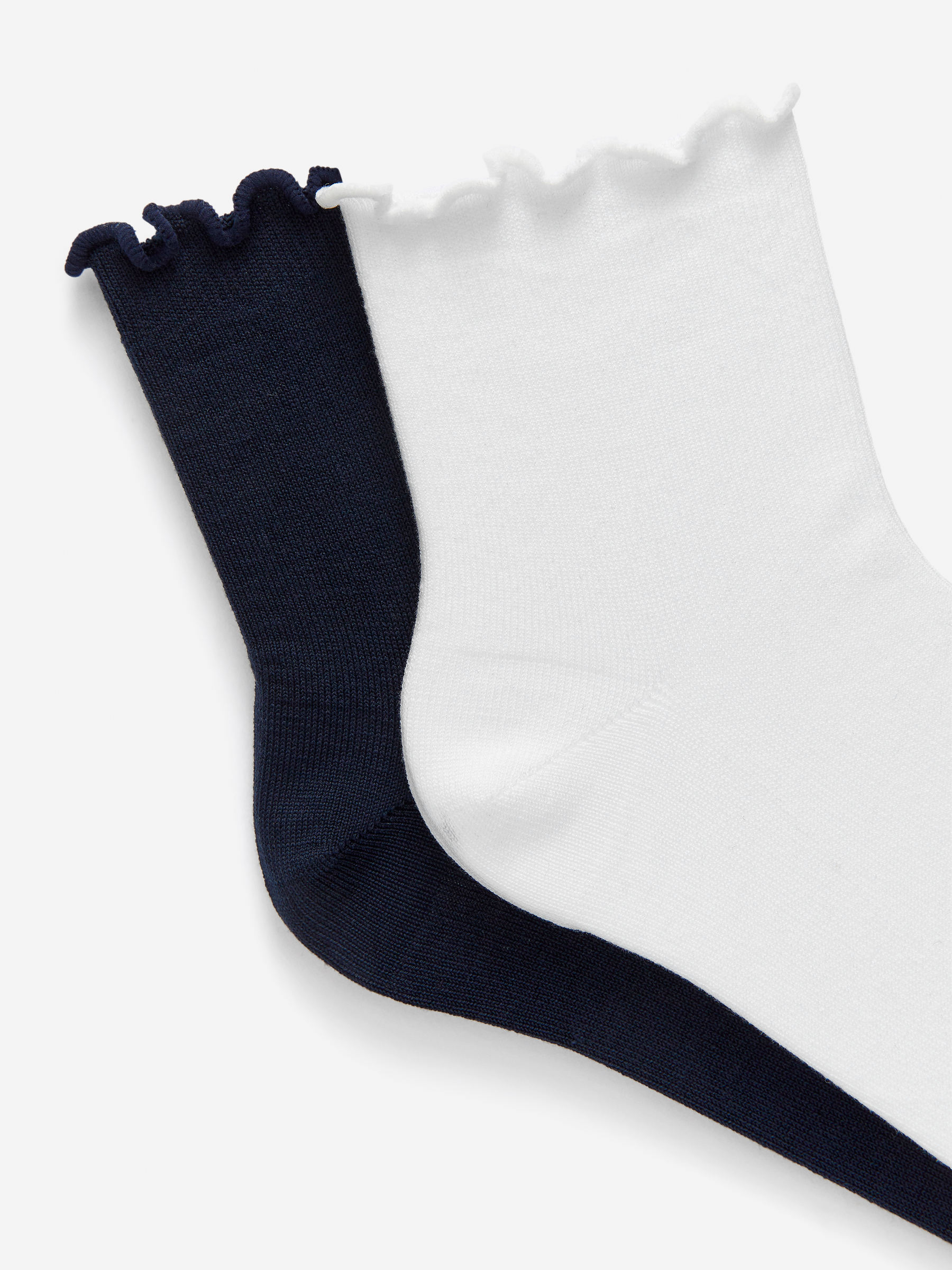 Lettuce-Edge Socks - Dark Blue/White - Women - StillMedia/DescriptiveDetail - 2