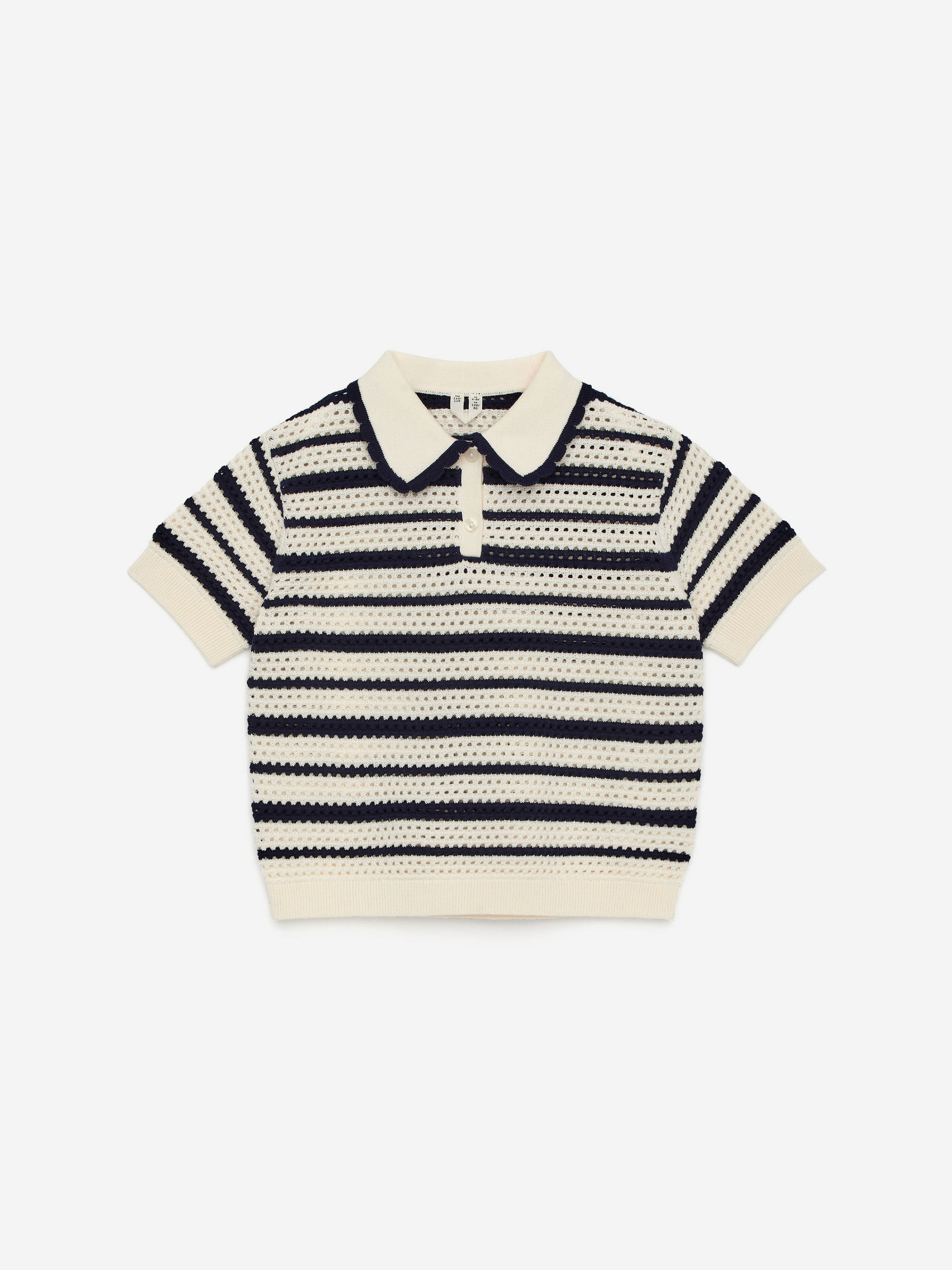 Haut en maille pointelle-#21273C-15738