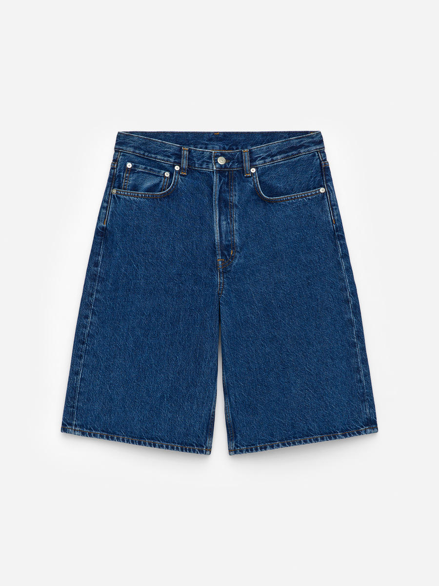 Pleated Denim Shorts main image 1