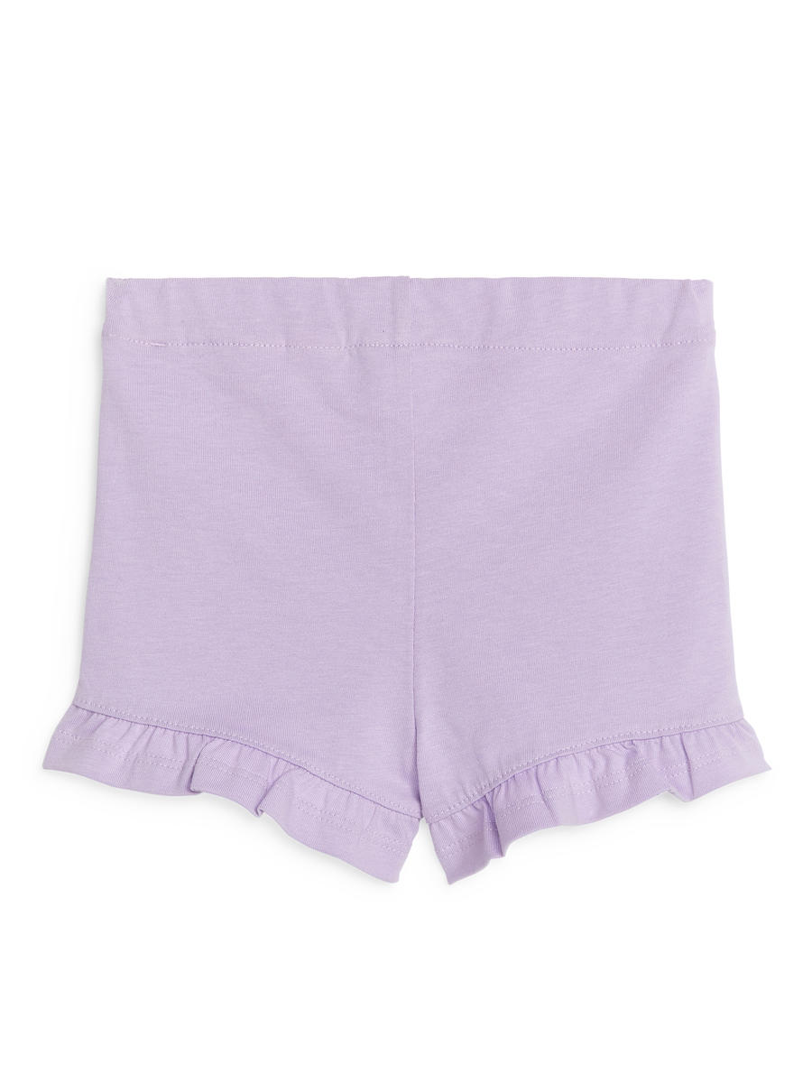 Gerüschtes Jersey-Shorts-#B4A0C9-5244