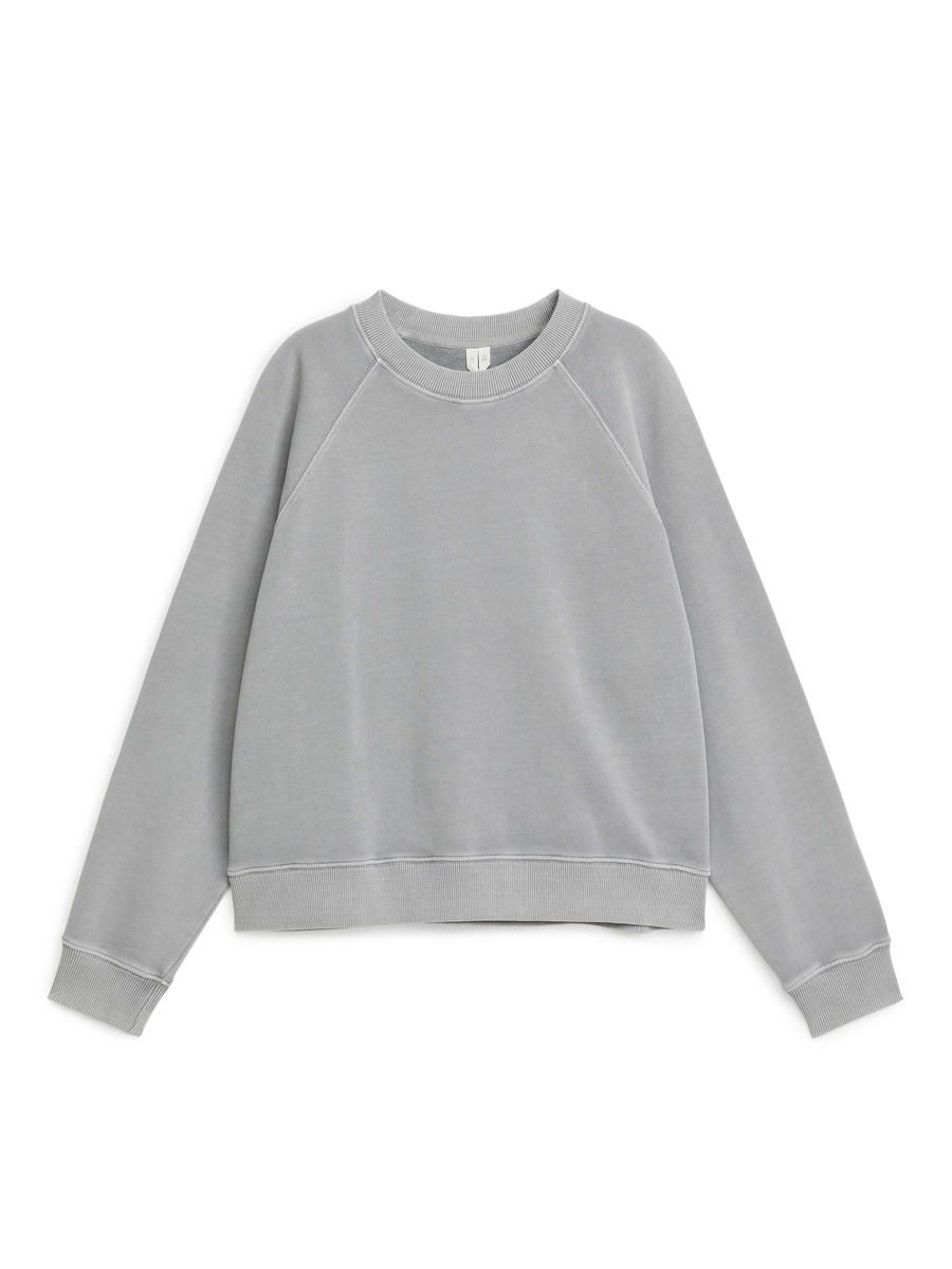 Weiches French-Terry-Sweatshirt - Verwaschenes Grau - Loose Fit - Women - 0849967052