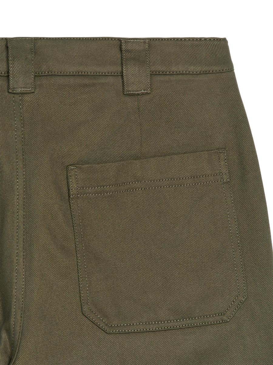 Cotton Moleskin Twill Trousers-#726A5D-12625