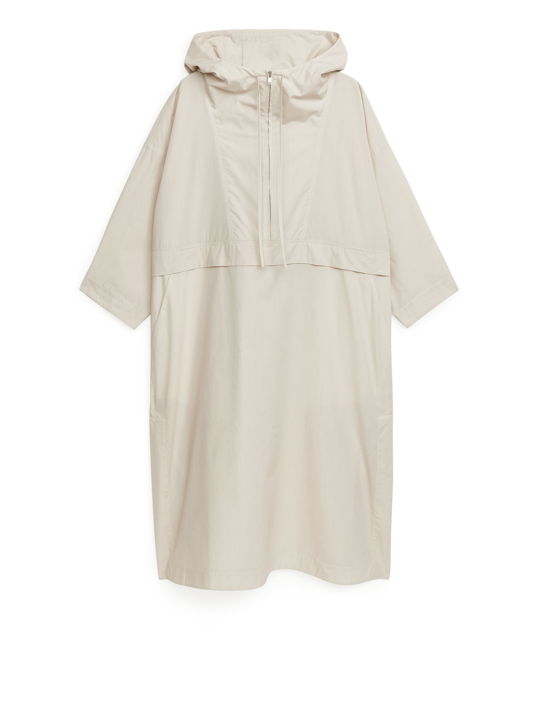 Robe à capuche en popeline - Taupe clair - Femme - StillMedia/DescriptiveStillLife - 1