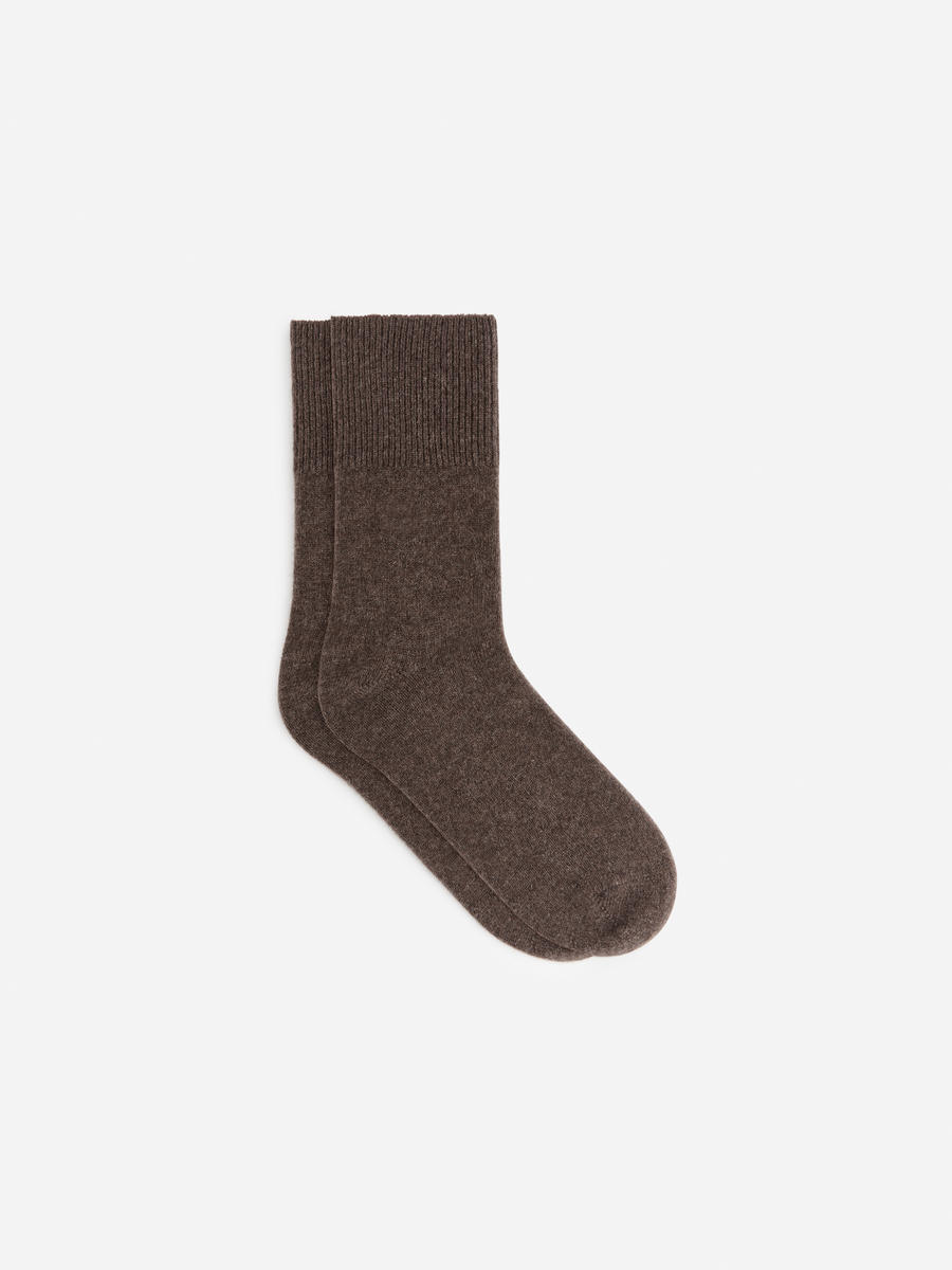 Socken aus Kaschmir und Wolle-#7F7366-5441