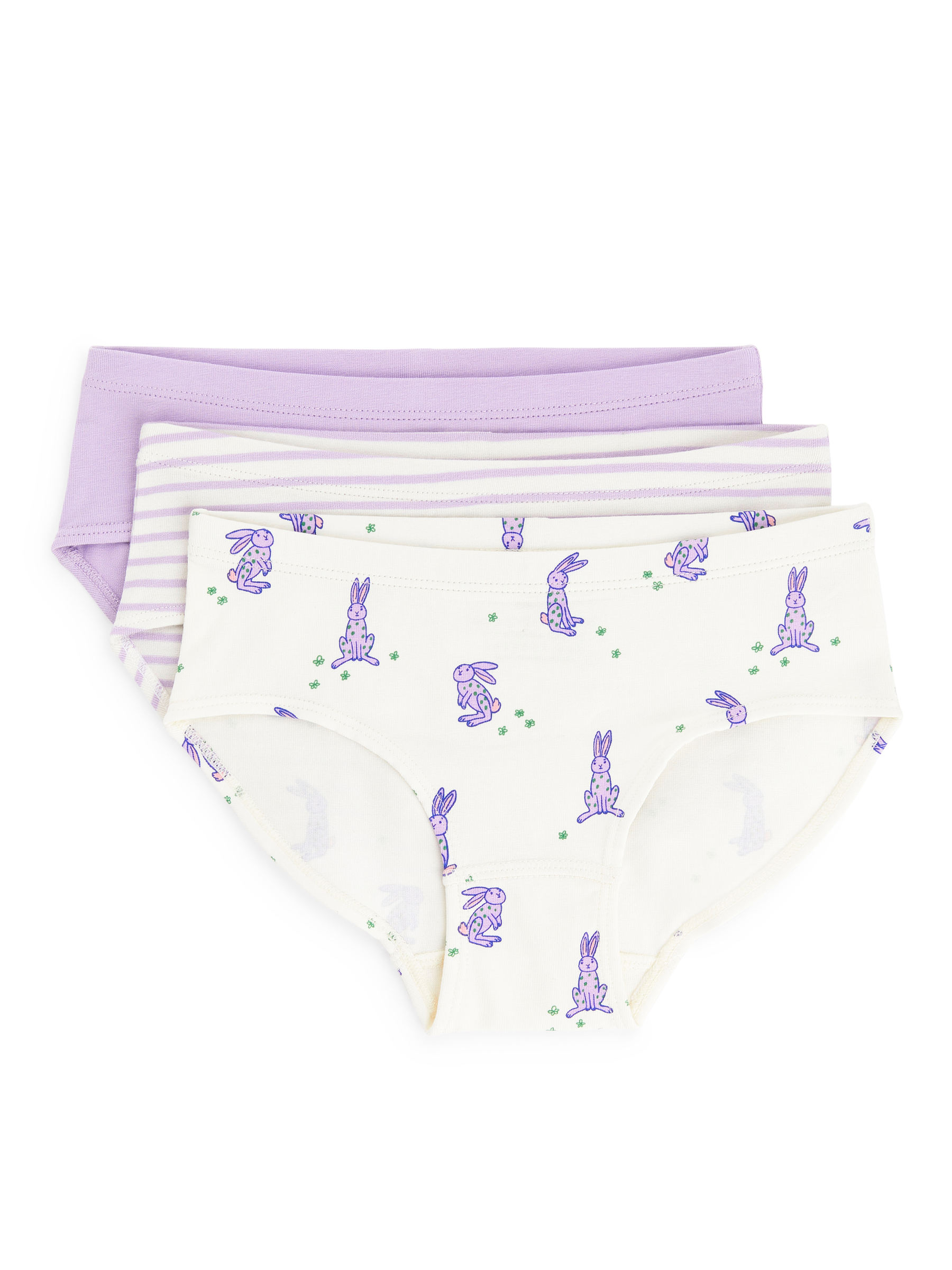 Culottes en jersey de coton. - Blanc/Mauve - Enfant - 1115522033