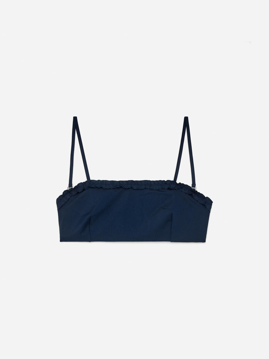 ARKET Women's  Frill Bikini Top Blue,  size 36