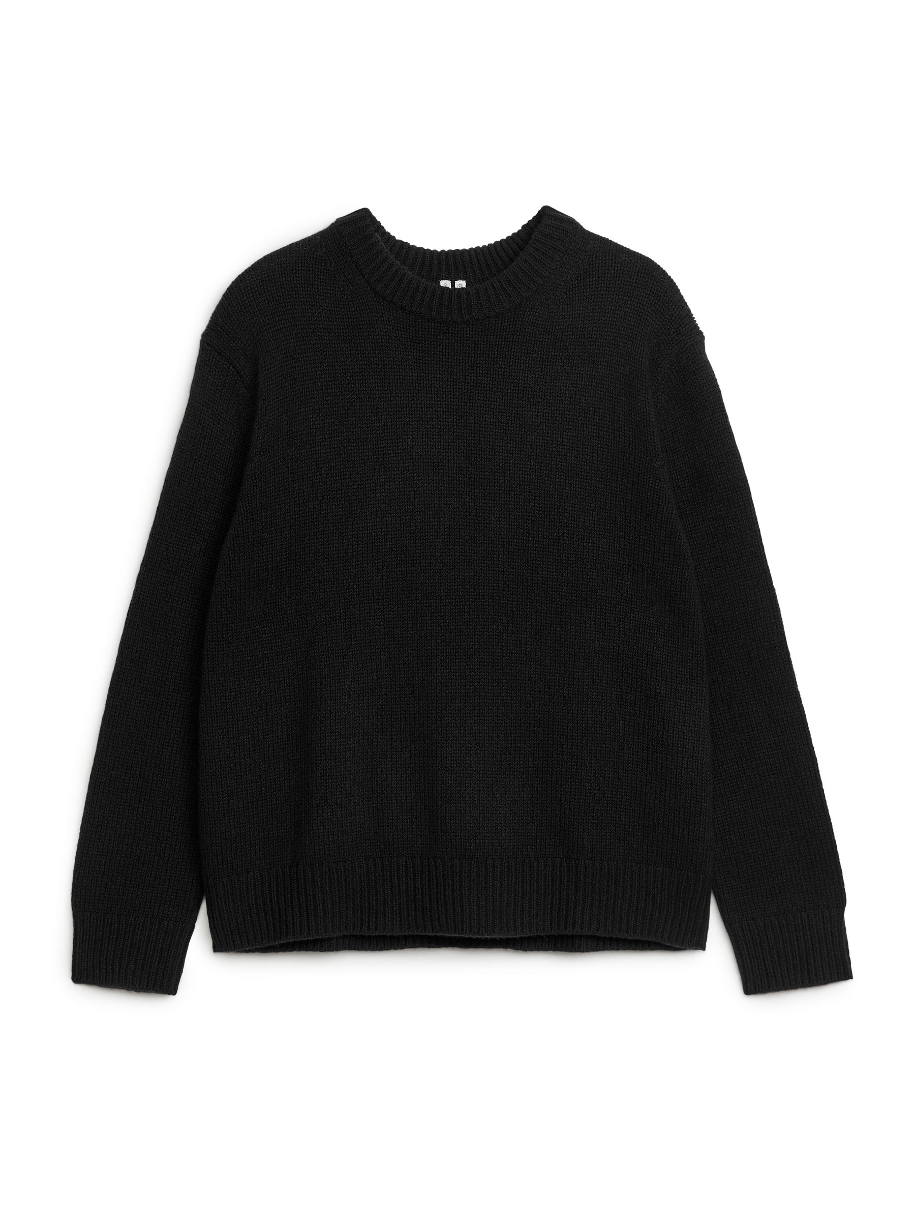 Heavy Knit Wool Blend Jumper - Black - Oversized - Men - StillMedia/DescriptiveStillLife - 1