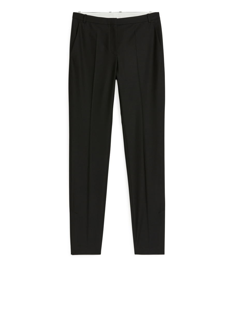 Slim Wool Trousers-#272628-6925