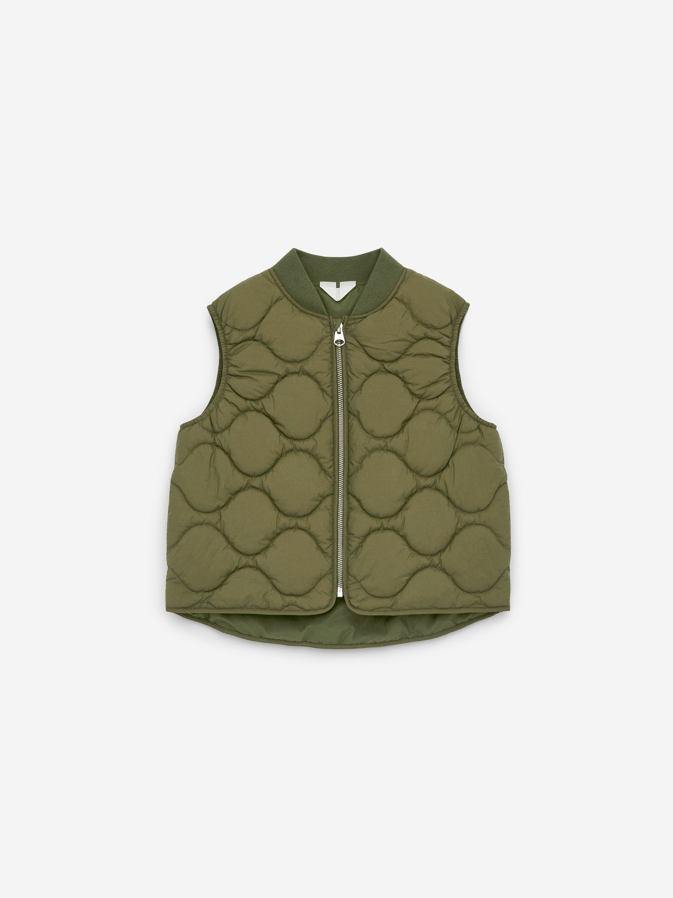 Quilted Vest – Khaki Green – Children – ARKET DK
