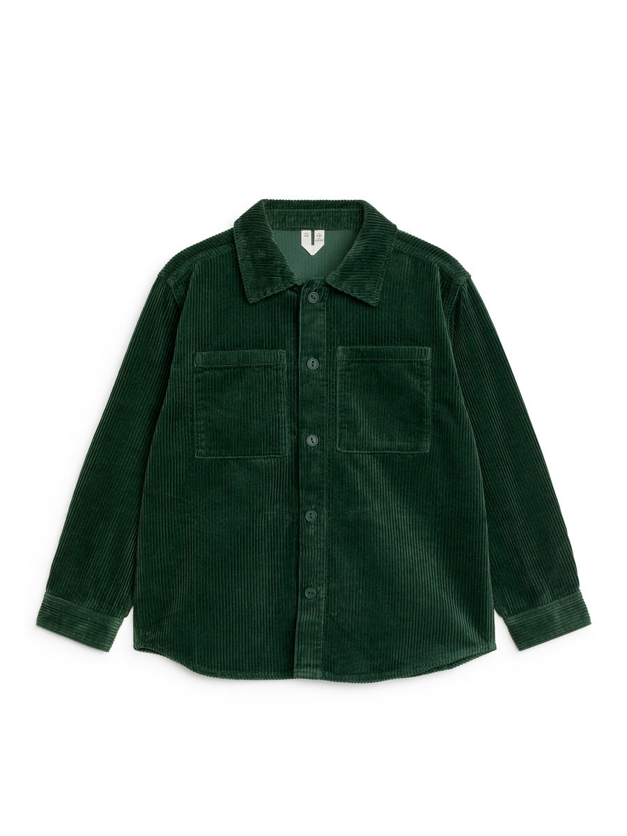 Corduroy Overshirt-#384440-11548