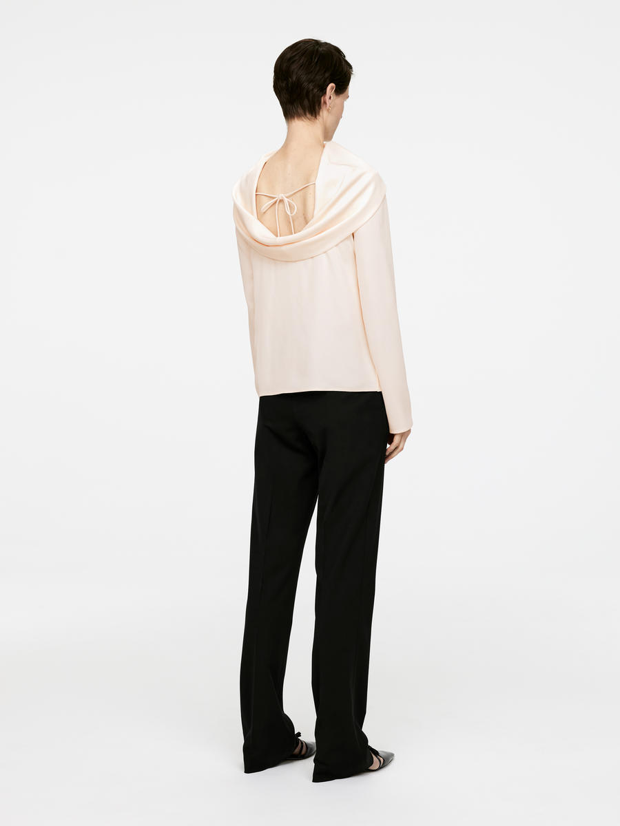 Draped Neck Top-#F2E8D6-13824