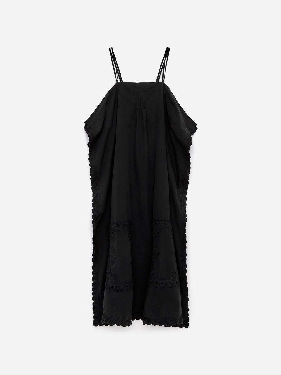 ARKET Women's  Embroidered Strap Dress Black,  size M