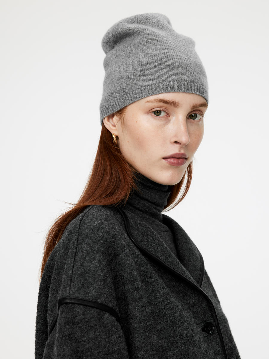 Cashmere-Wool Beanie-#8D8E91-13210