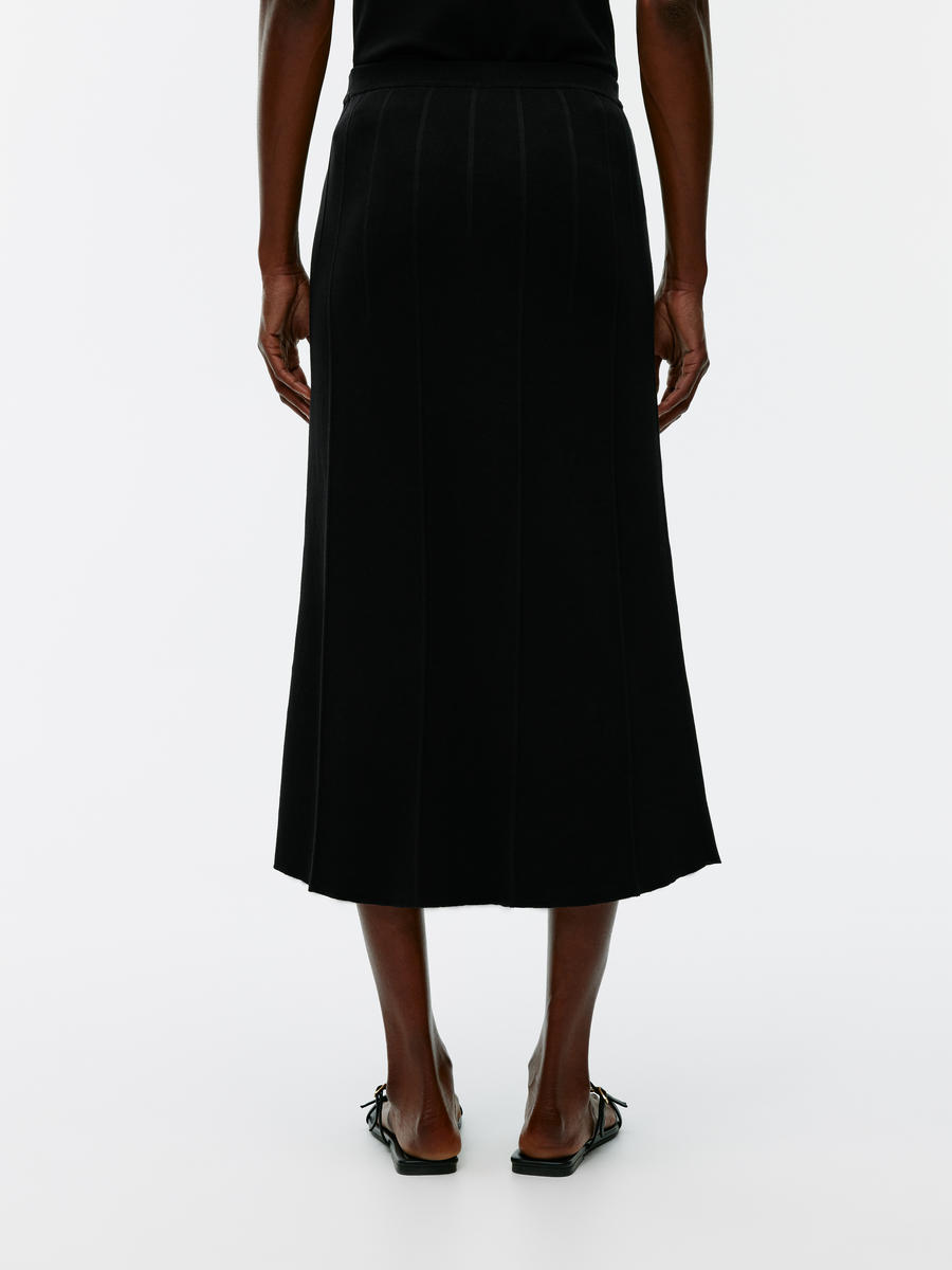 Rib-Knitted Skirt - Black - Women - 1244031001