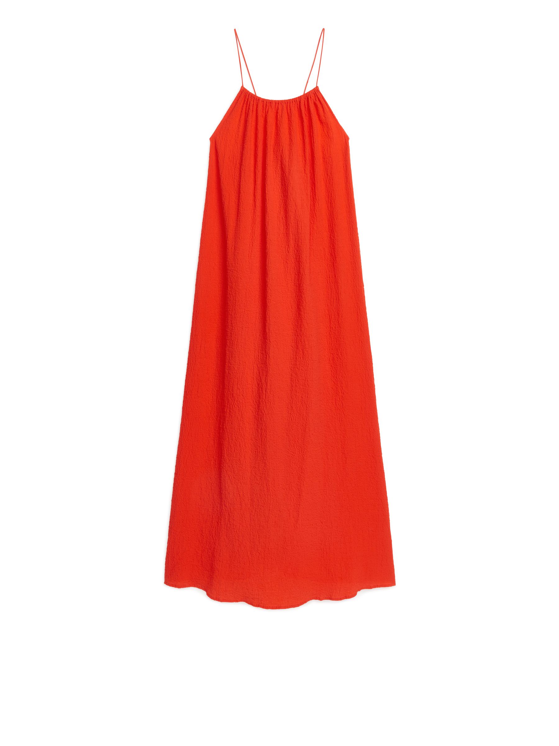 Cotton Maxi Dress-#C54336-1756